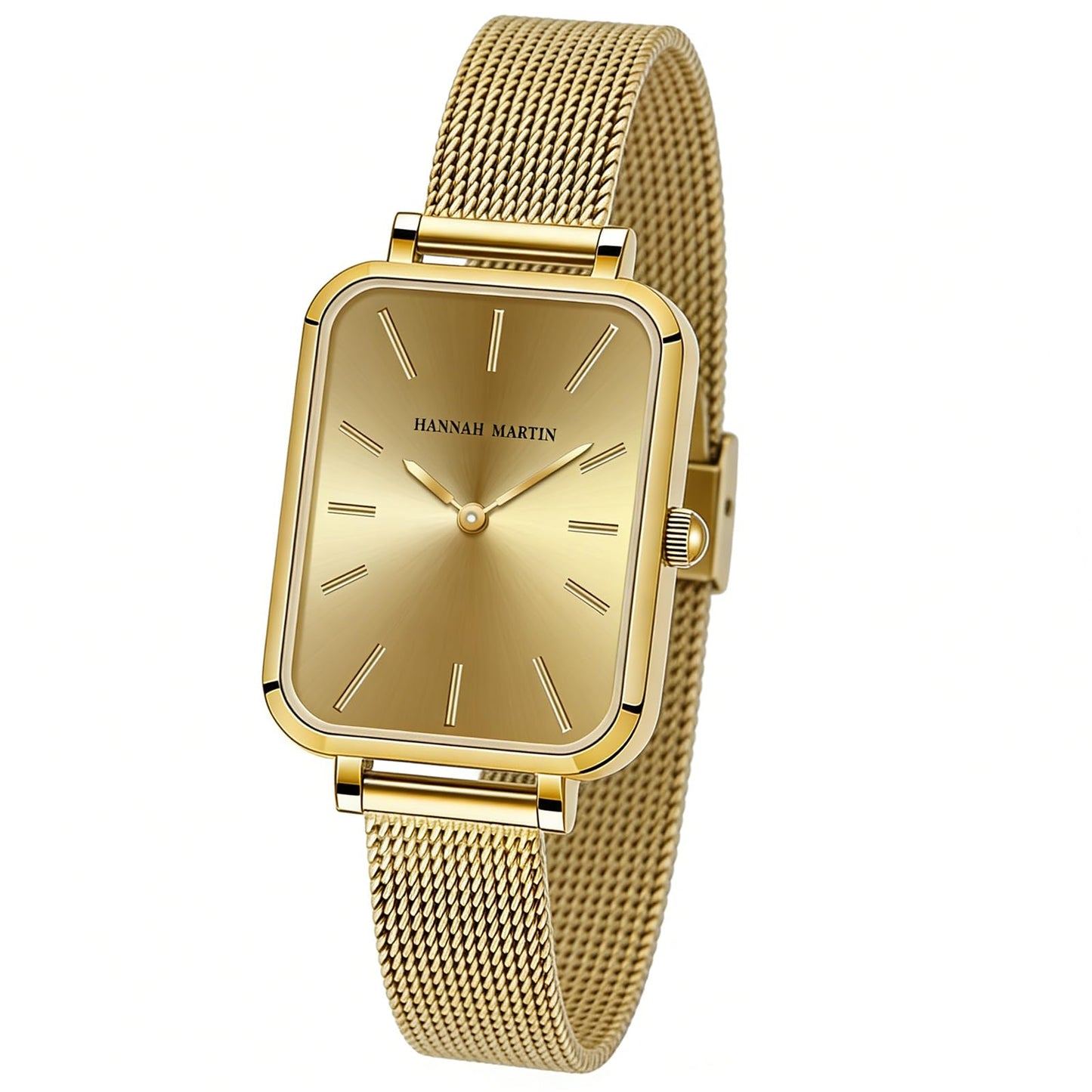 HANNAH MARTIN Relojes para mujer, impermeables, de cuarzo analógico, con correa de acero inoxidable, reloj de pulsera de moda y delicado, reloj de lujo con diamantes para mujer