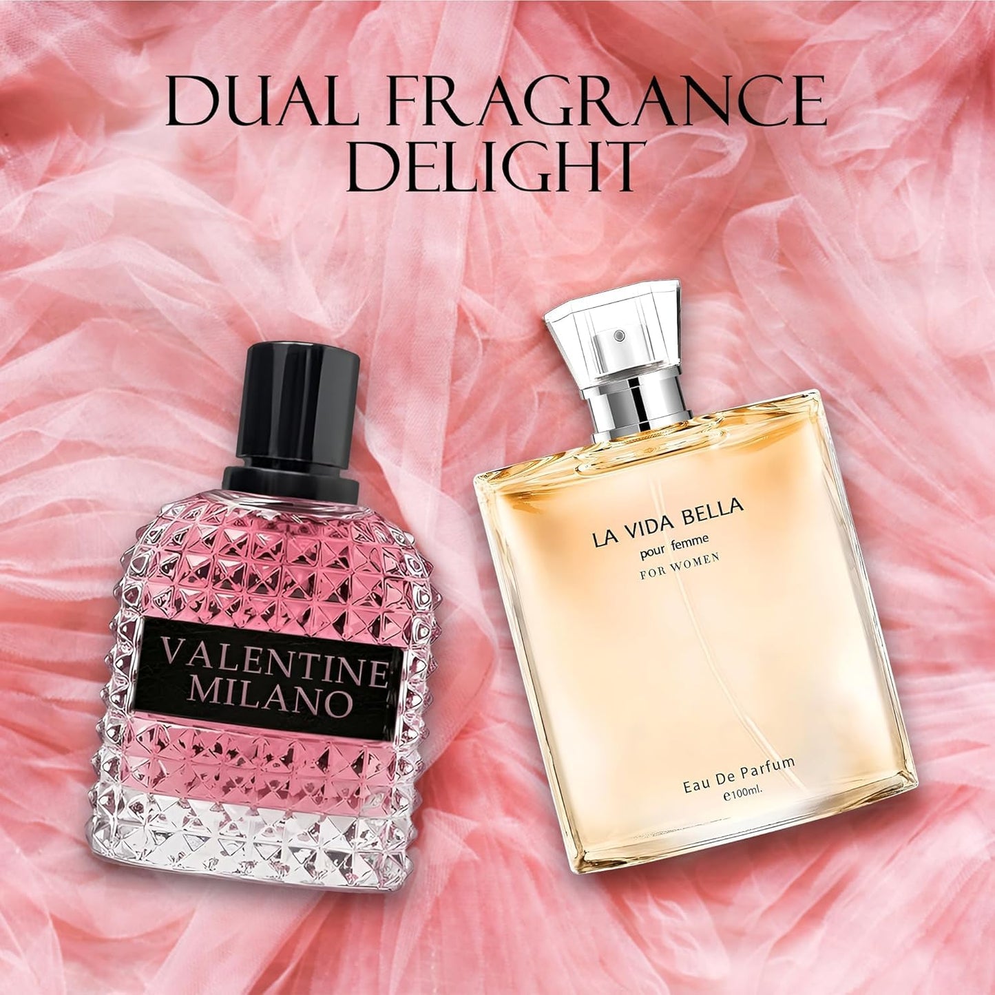 Valentine Milano - Conjunto de perfume para mujer y La Vida Bella, 3.4 onzas, fragancias de larga duración, paquete de 2