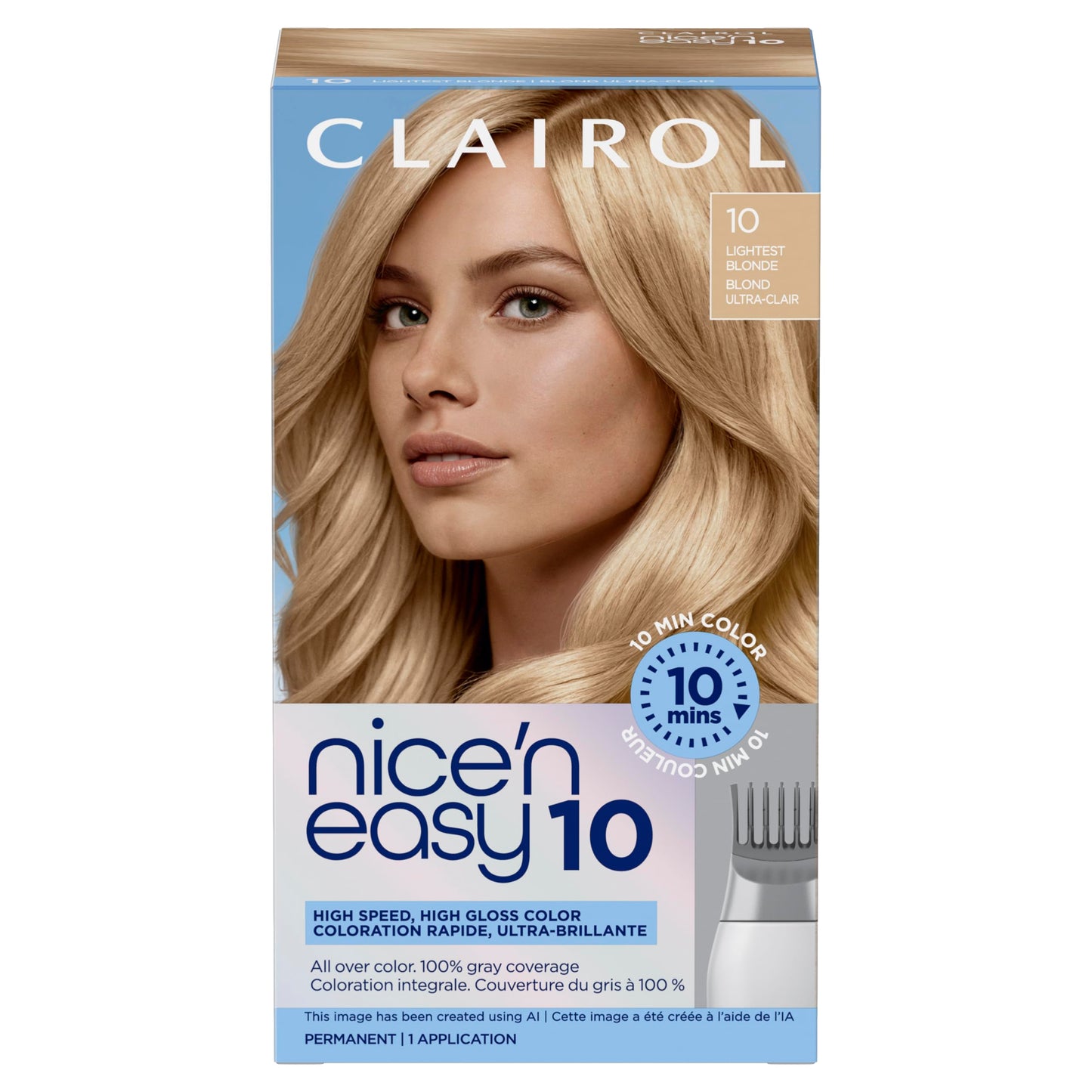 Clairol Nice'N Easy 10 Permanent Hair Dye, 6WN Light Chocolate Brown Hair Color, Pack of 1