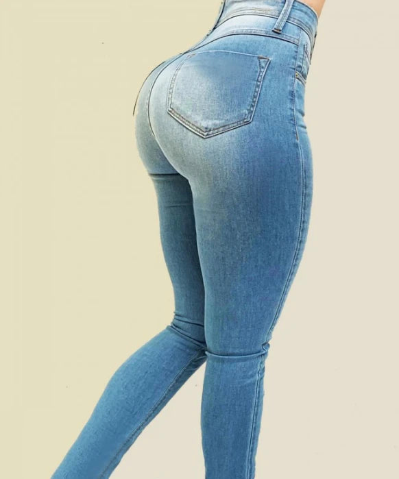 Ass Curvy Jeans Stretchy High Waisted Jeans Big Butt Hips Denim Pants Pull Up Elastic Super Stretch denim pants