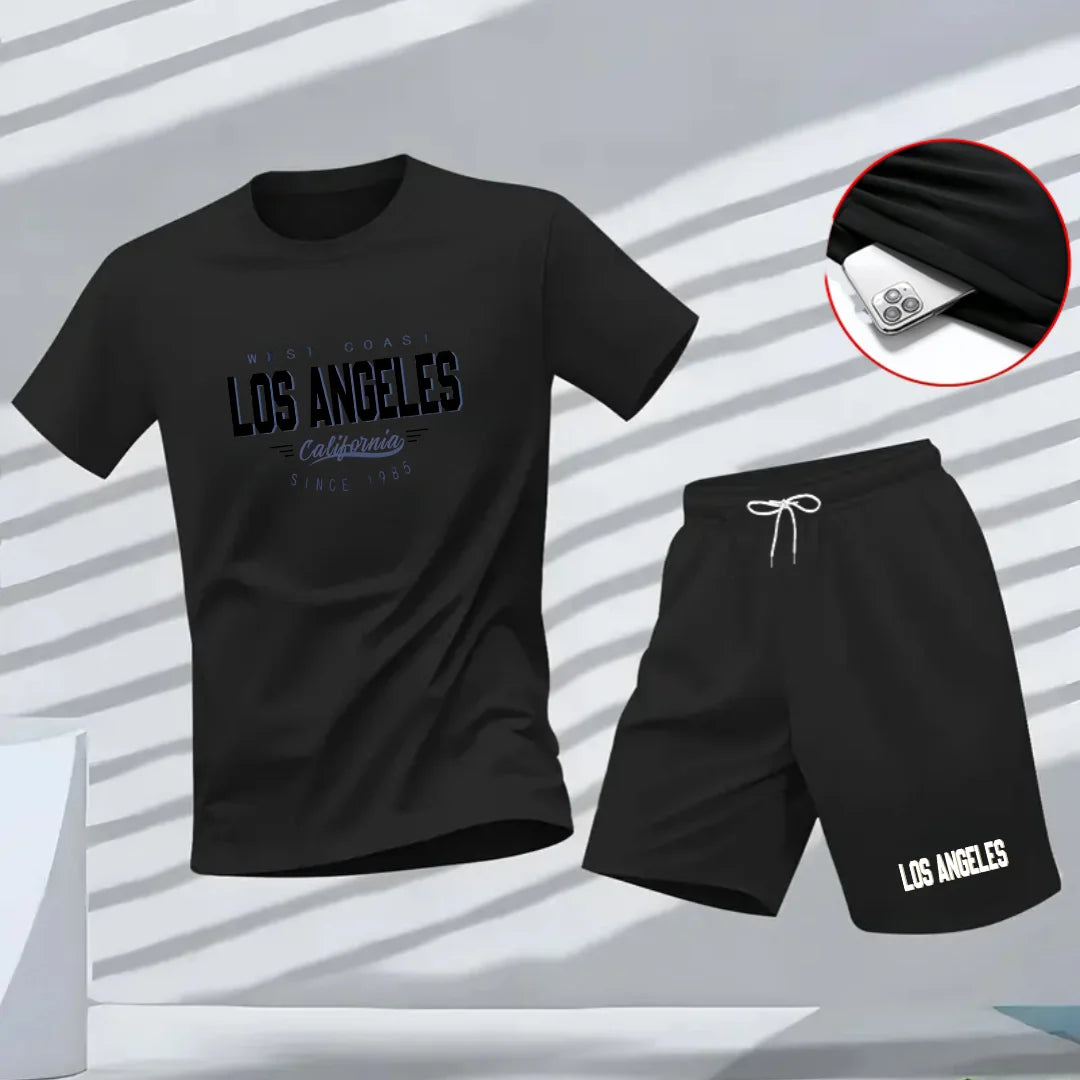 The new men's T-shirt for summer 2025 is a classic and fashionable two-piece set that is comfortable, soft, casual, suita