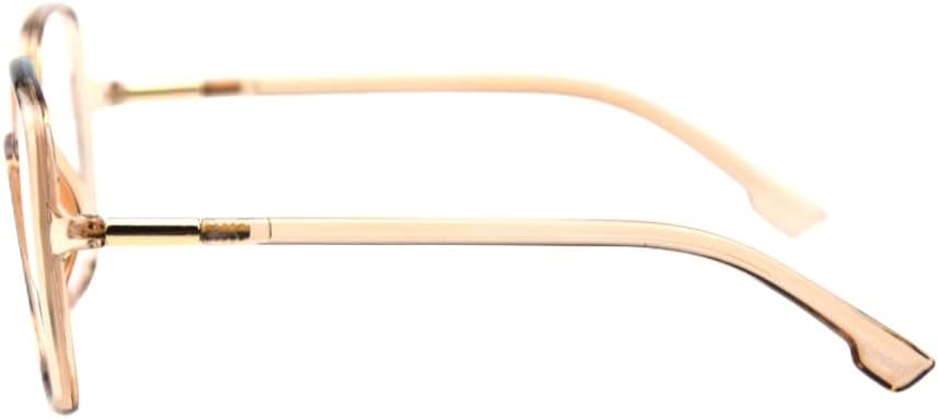 Shiratori Woman's New Retro Blue Light Blocking Glasses Big frame Nerd Eyeglasses Frame Anti Blue Ray Computer Game Glasses Brown