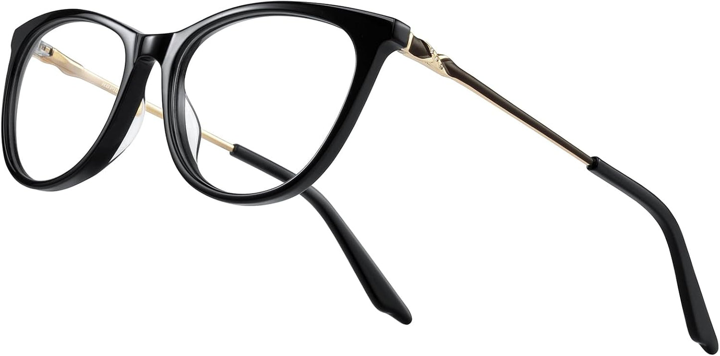 Cat Eye Reading Glasses for Women Blue Light Blocking Readers- Acetate Frame Spring Hinge