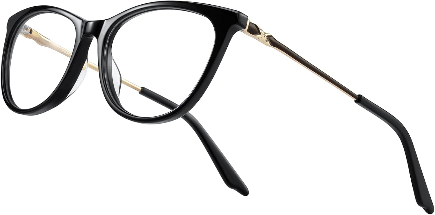 Cat Eye Reading Glasses for Women Blue Light Blocking Readers- Acetate Frame Spring Hinge