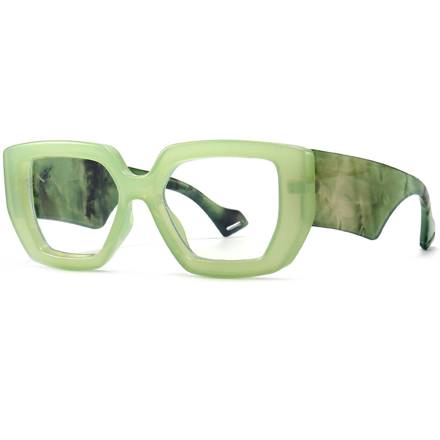 Breaksun Thick Frame Blue Light Glasses for Women Men Fashion Oversized Square Computer Gaming Eyeglasses