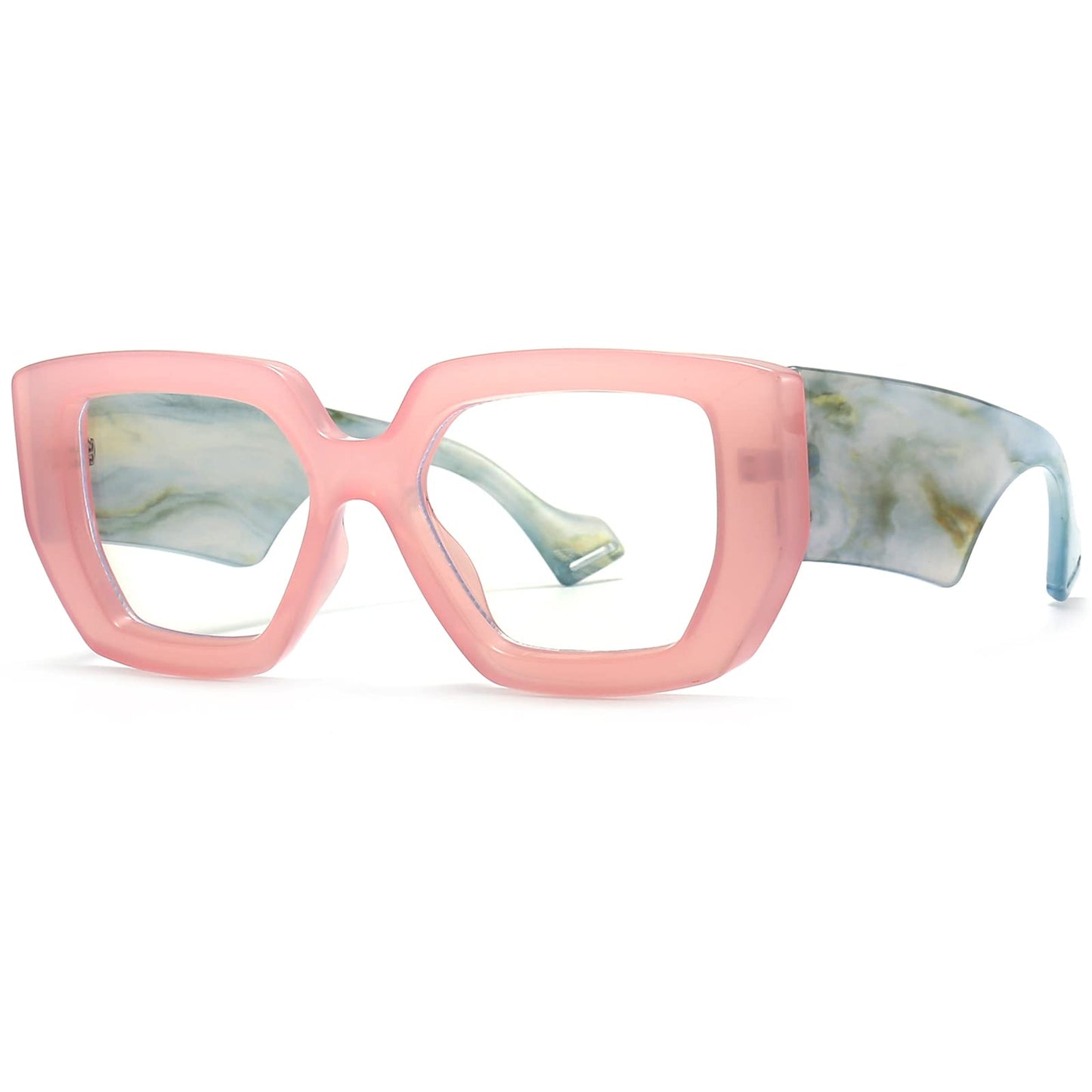 Breaksun Thick Frame Blue Light Glasses for Women Men Fashion Oversized Square Computer Gaming Eyeglasses