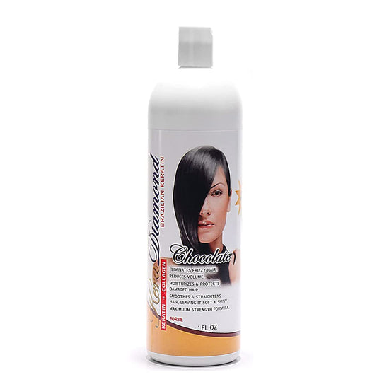 Kera Tratamiento de queratina de diamante restauración de chocolate con vitaminas 16FL Oz