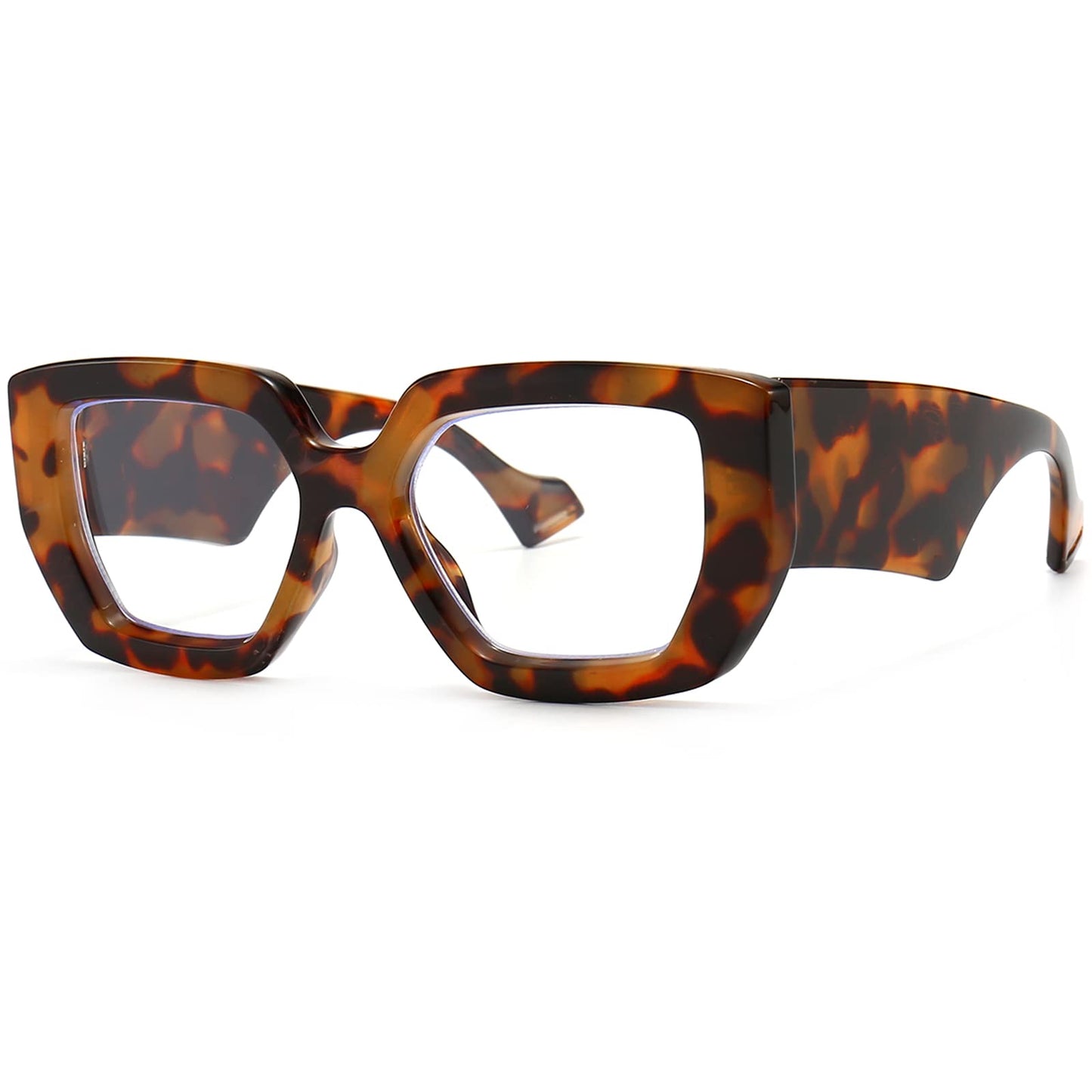 Breaksun Thick Frame Blue Light Glasses for Women Men Fashion Oversized Square Computer Gaming Eyeglasses