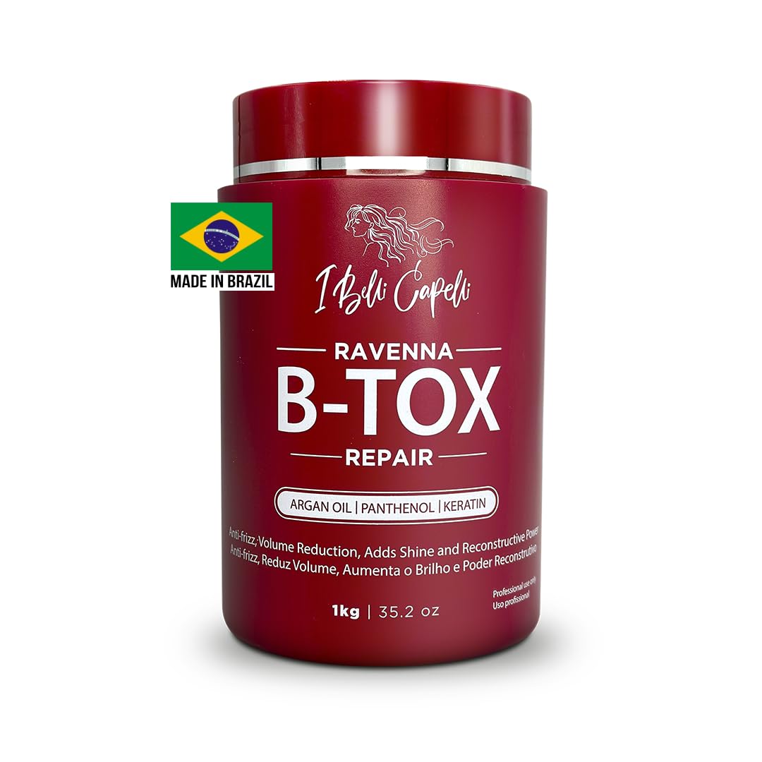 I Belli Capelli Tratamiento Ravenna B-tox para cabello rubio, 35.2 oz (1kg) - Sin formaldehído, acción anti-encrespamiento, suavizante, hidratación profunda y acción hidratante, aceite de argán