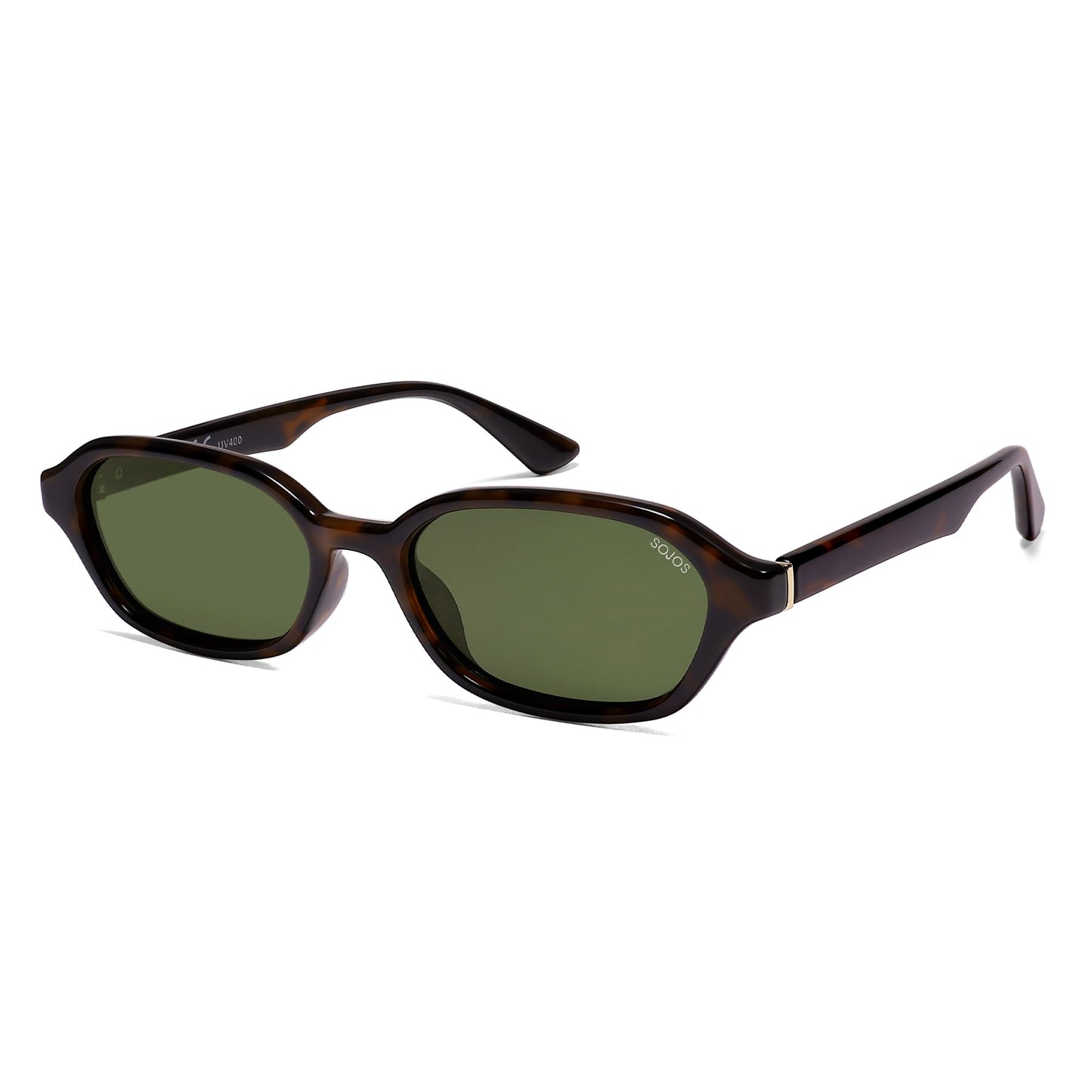 SOJOS Gafas de sol polarizadas rectangulares retro para mujeres y hombres, hexagonales estrechas elegantes de moda Y2K Sunnies SJ2629