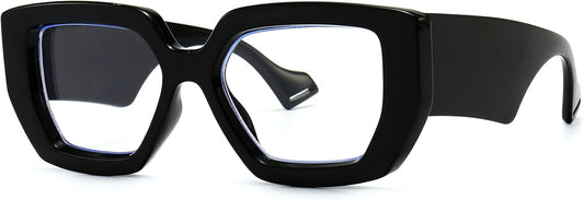Breaksun Thick Frame Blue Light Glasses for Women Men Fashion Oversized Square Computer Gaming Eyeglasses