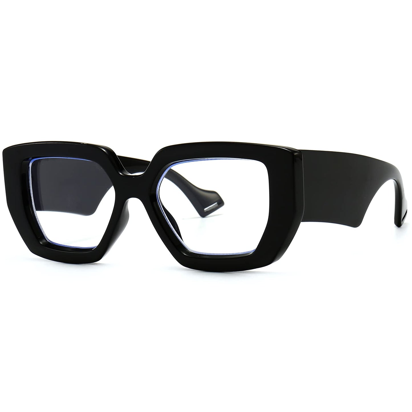 Breaksun Thick Frame Blue Light Glasses for Women Men Fashion Oversized Square Computer Gaming Eyeglasses