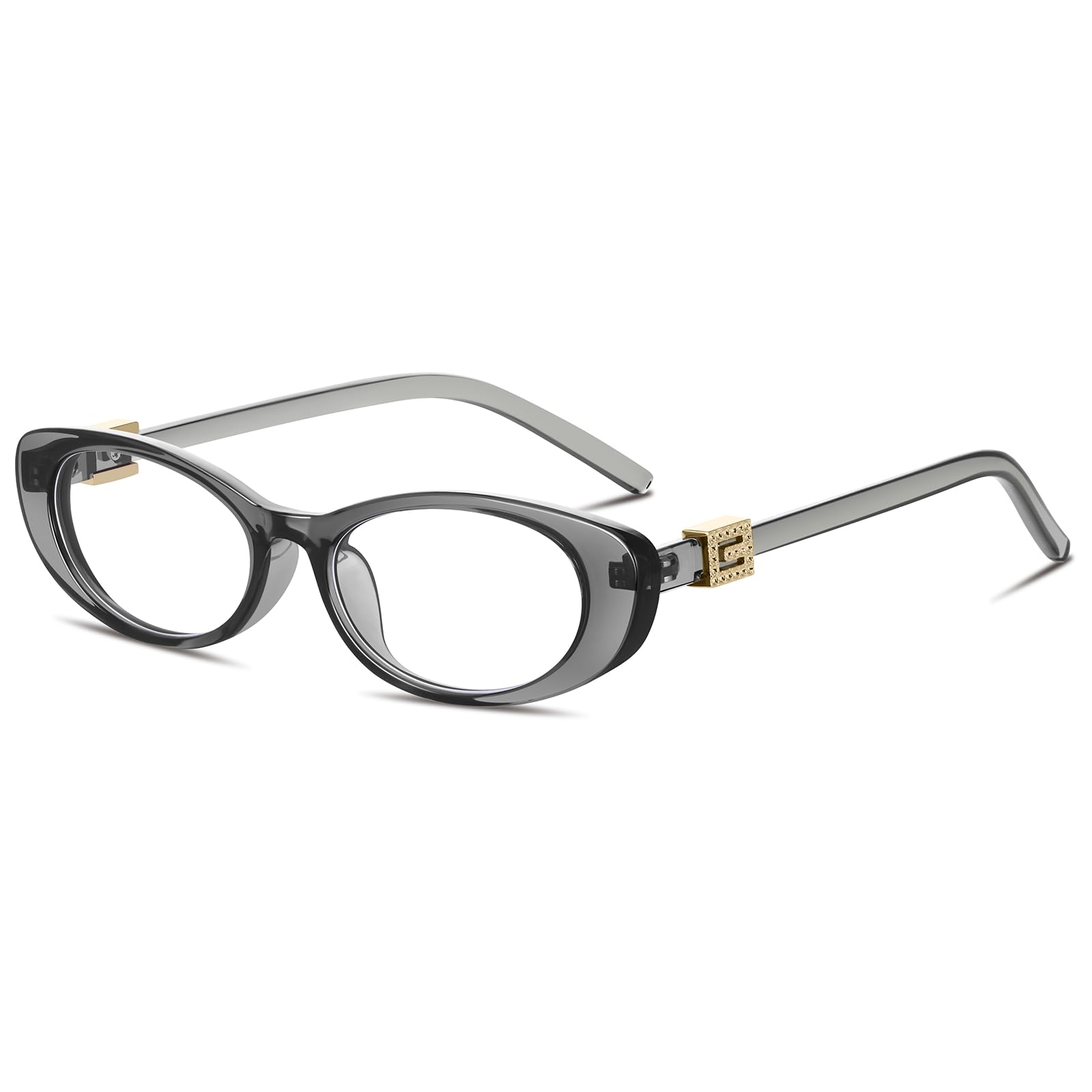 Oval Blue Light Blocking Glasses for Women Retro 90s Glasses Computer TV Eyeglasses Anti Eyestrain