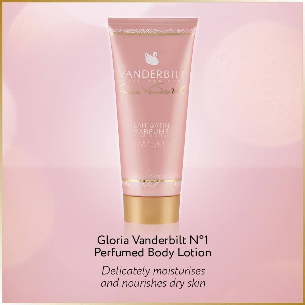 Gloria Vanderbilt No. 1 de Gloria Vanderbilt para mujer - Juego de regalo de 2 piezas de 1 oz EDT en aerosol, loción corporal de 3.4 onzas