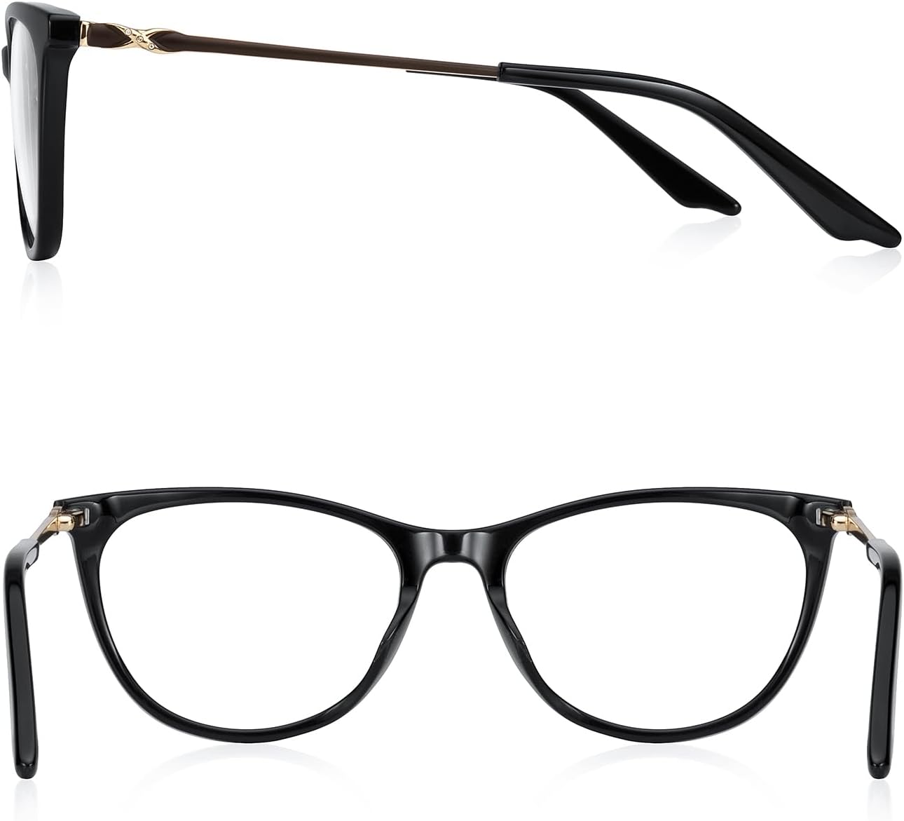 Cat Eye Reading Glasses for Women Blue Light Blocking Readers- Acetate Frame Spring Hinge