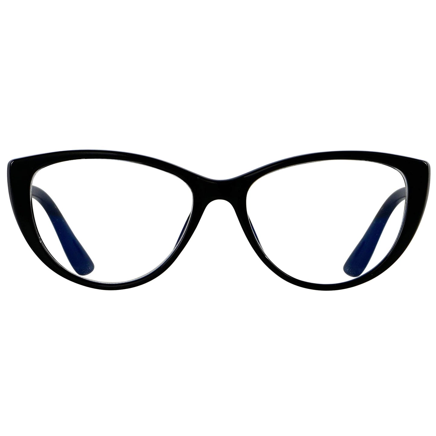 ANDWOOD Gafas de bloqueo de luz azul para mujer, bloqueo de luz azul, para computadora, ojo de gato, transparente, montura AR003