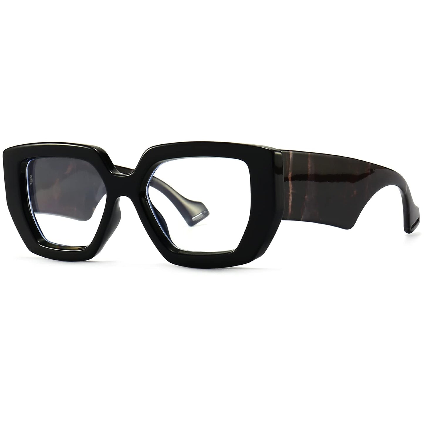 Breaksun Thick Frame Blue Light Glasses for Women Men Fashion Oversized Square Computer Gaming Eyeglasses