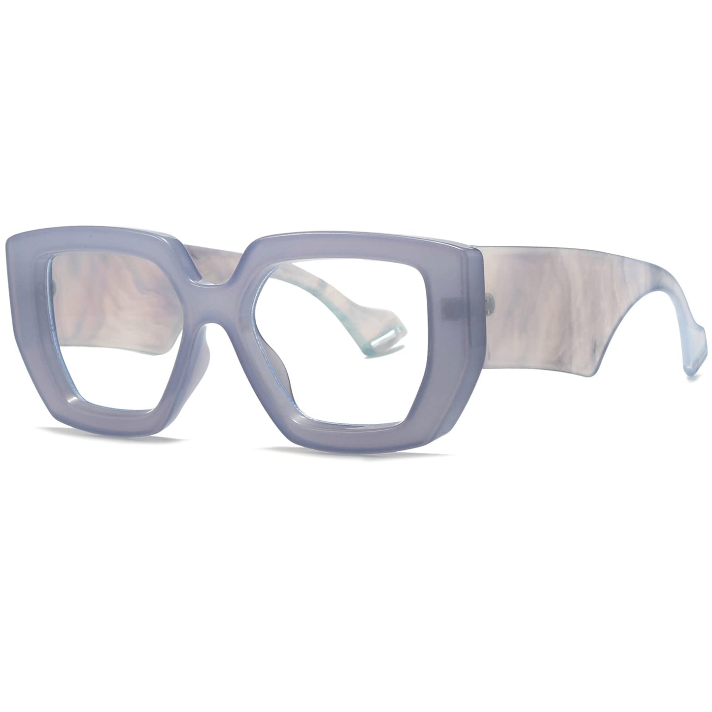 Breaksun Thick Frame Blue Light Glasses for Women Men Fashion Oversized Square Computer Gaming Eyeglasses