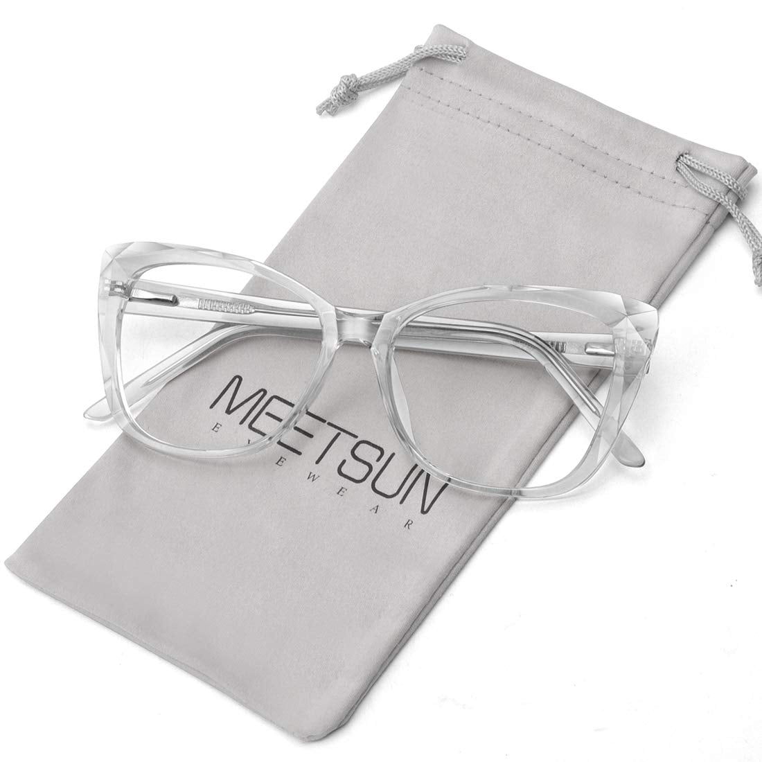 MEETSUN Gafas de Bloqueo de Luz Azul para Mujeres, Filtro Anti Fatiga Visual, Rayos Azules, Lentes de Juego de Computadora de Tamaño Grande