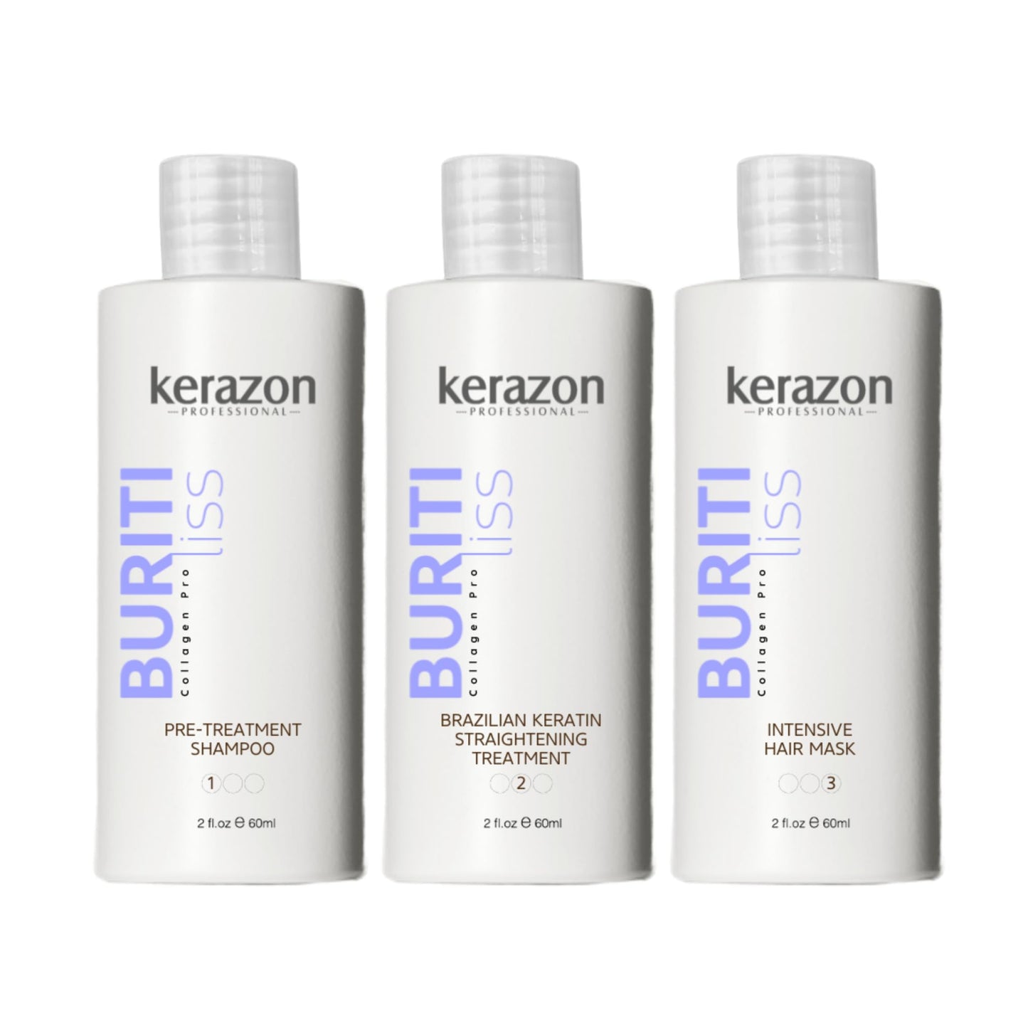 Clarifying Shampoo with Brazilian Keratin Treatment and Intensive Hair Mask KIT Tratamiento de Keratina Alisado 120ml 4fl.oz