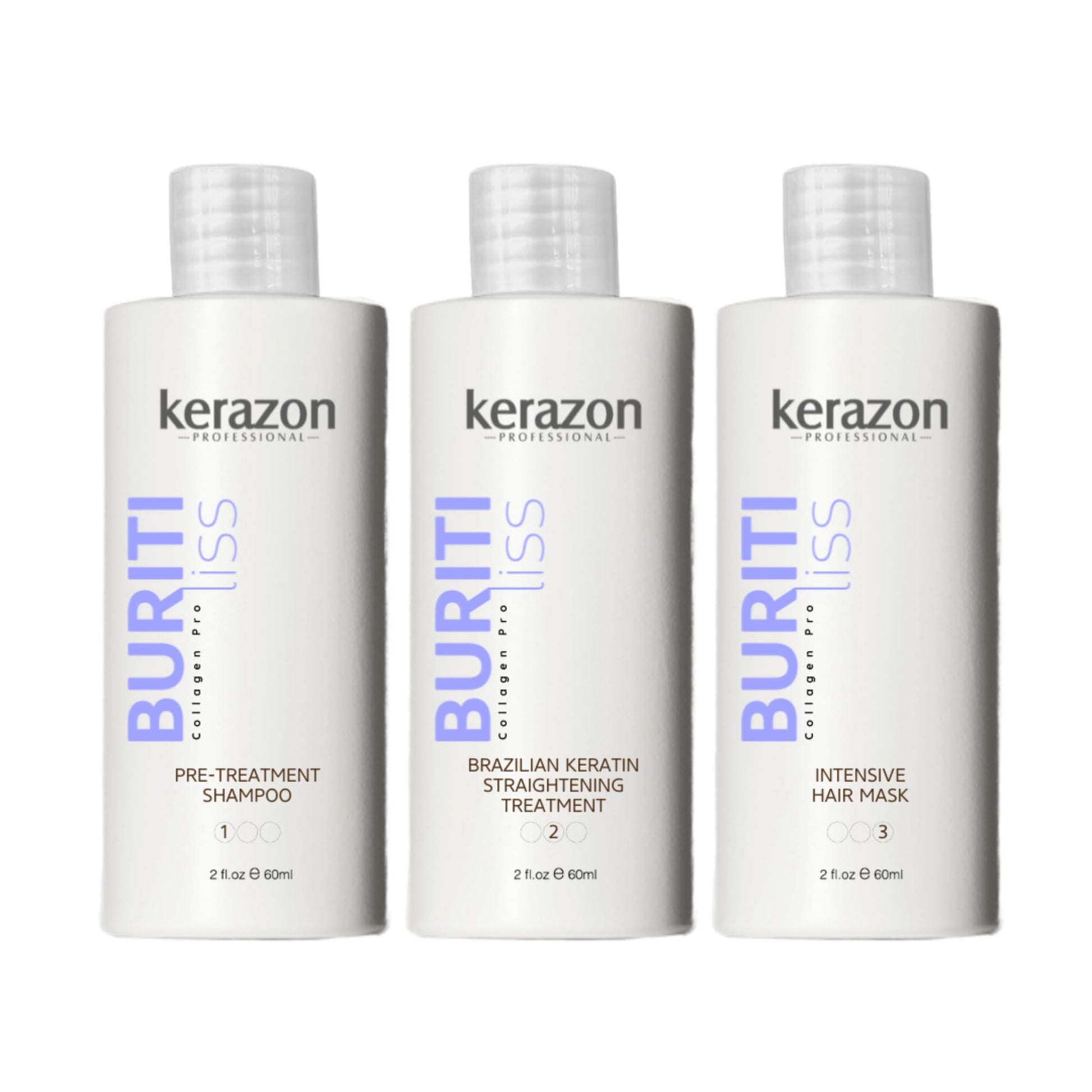 Clarifying Shampoo with Brazilian Keratin Treatment and Intensive Hair Mask KIT Tratamiento de Keratina Alisado 120ml 4fl.oz