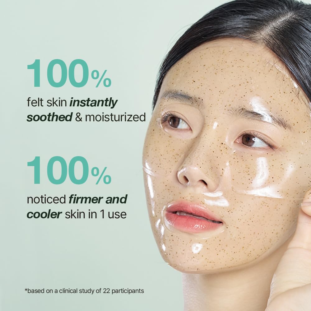 NDP - Mascarilla Facial de Hidrogel Refrescante con Colágeno y Cica, la primera mascarilla de hidrogel lista para congelar del mundo con colágeno vegano de 55,000 Da, artemisa real y centella