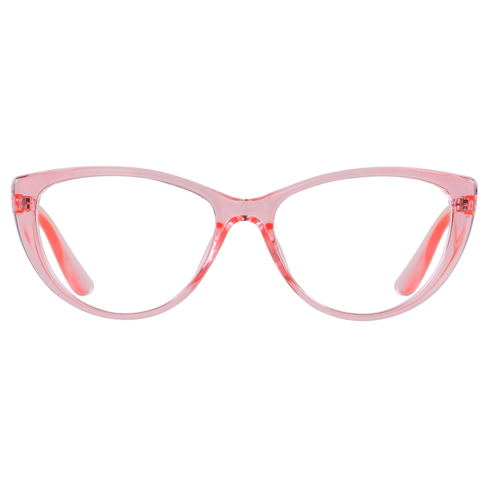 ANDWOOD Gafas de bloqueo de luz azul para mujer, bloqueo de luz azul, para computadora, ojo de gato, transparente, montura AR003