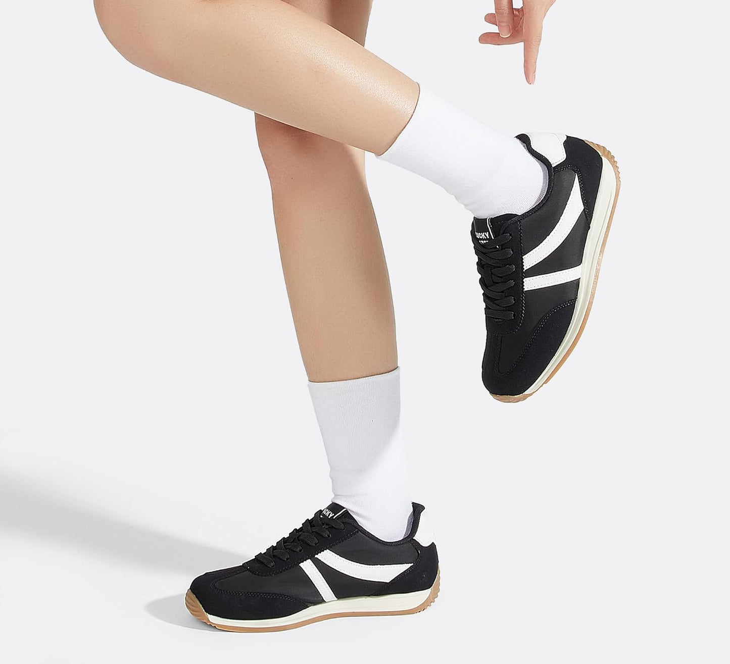 LUCKY STEP - Zapatillas deportivas de moda retro para mujer, antideslizantes, cómodas, casuales, para correr, transpirables, clásicas, para caminar