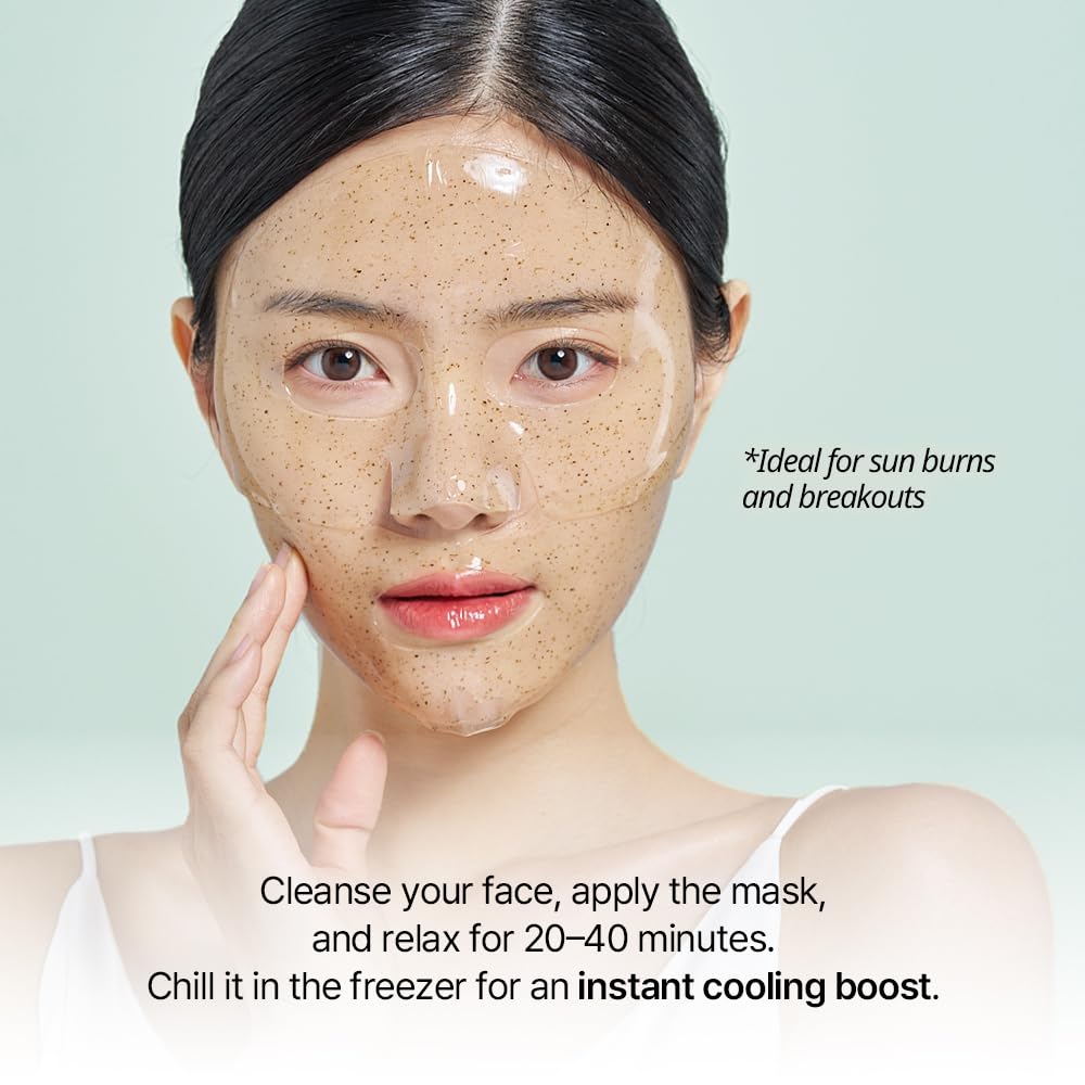 NDP - Mascarilla Facial de Hidrogel Refrescante con Colágeno y Cica, la primera mascarilla de hidrogel lista para congelar del mundo con colágeno vegano de 55,000 Da, artemisa real y centella