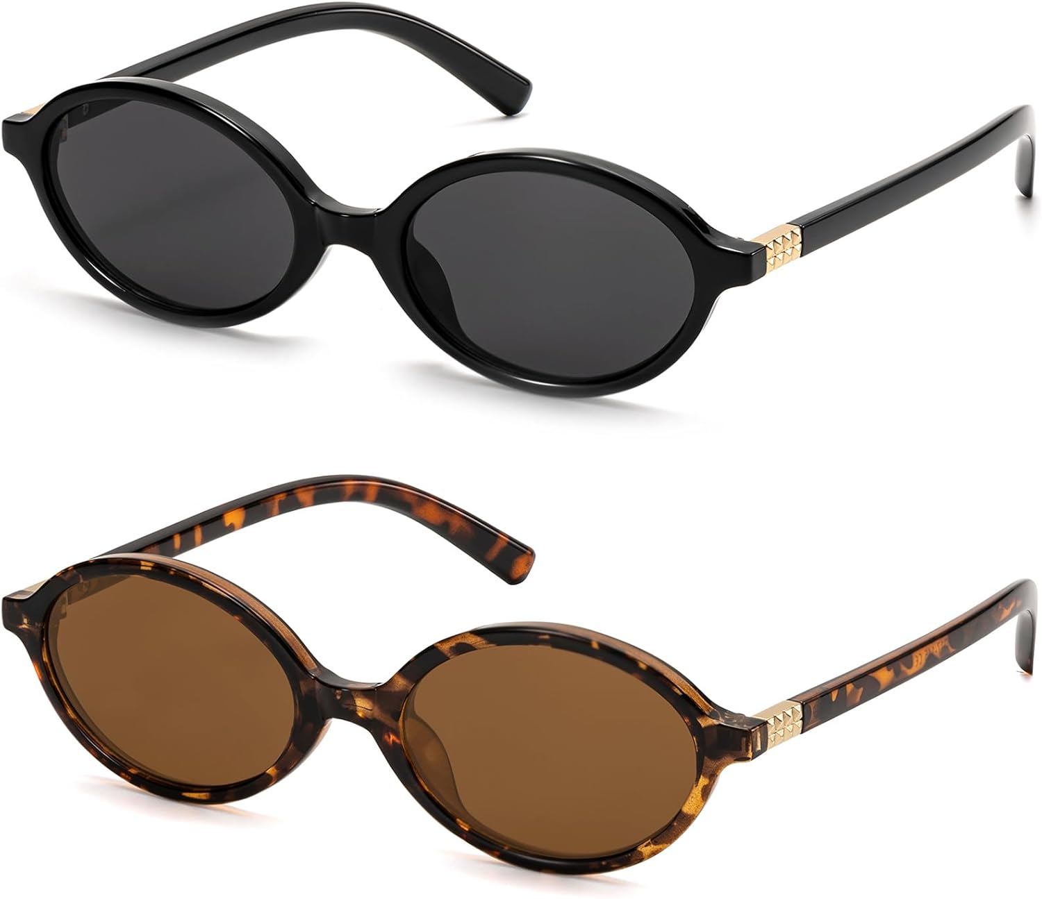 ViewJoy Gafas de sol ovaladas retro para mujer, estilo vintage de los años 90, Y2K, de diseño moderno