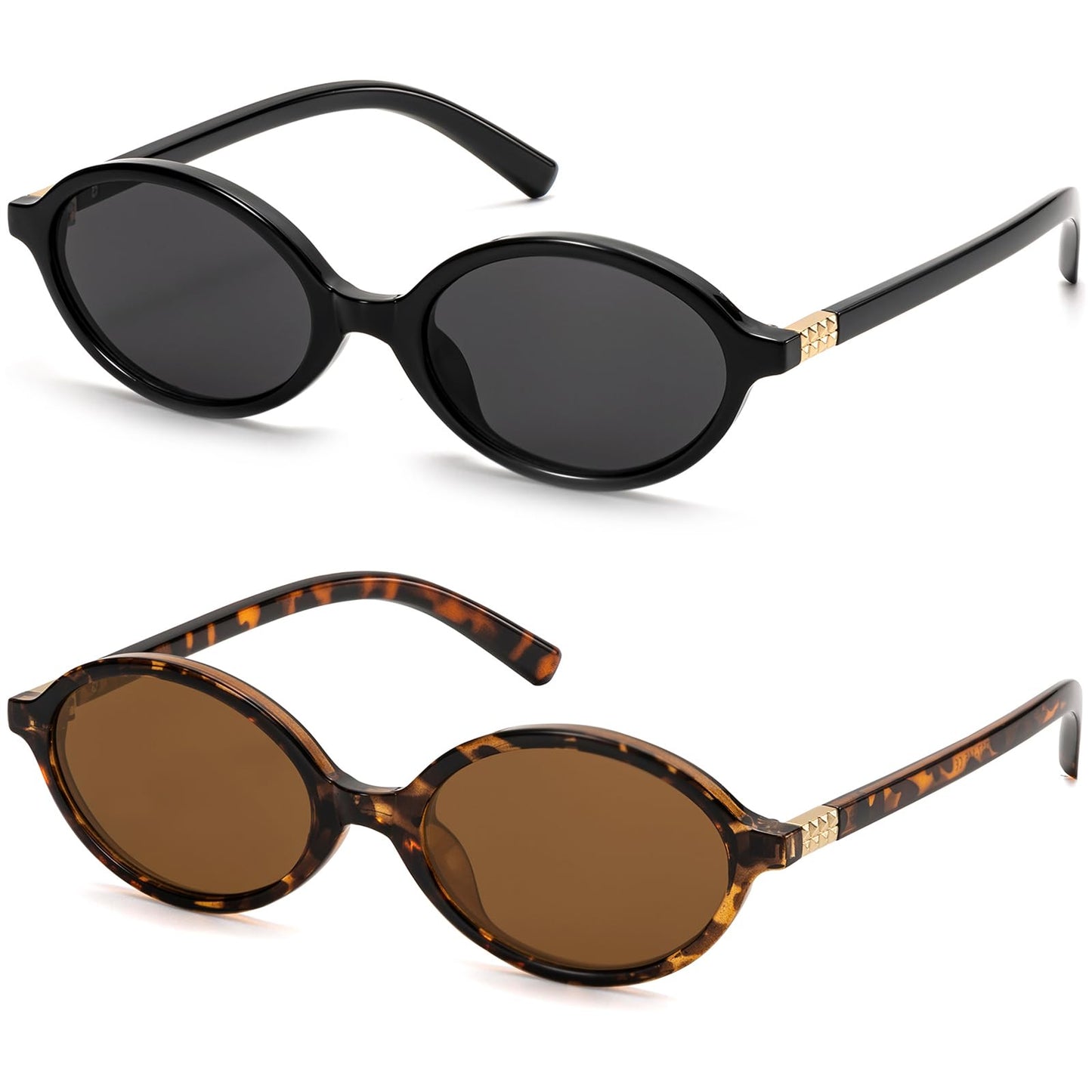 ViewJoy Gafas de sol ovaladas retro para mujer, estilo vintage de los años 90, Y2K, de diseño moderno