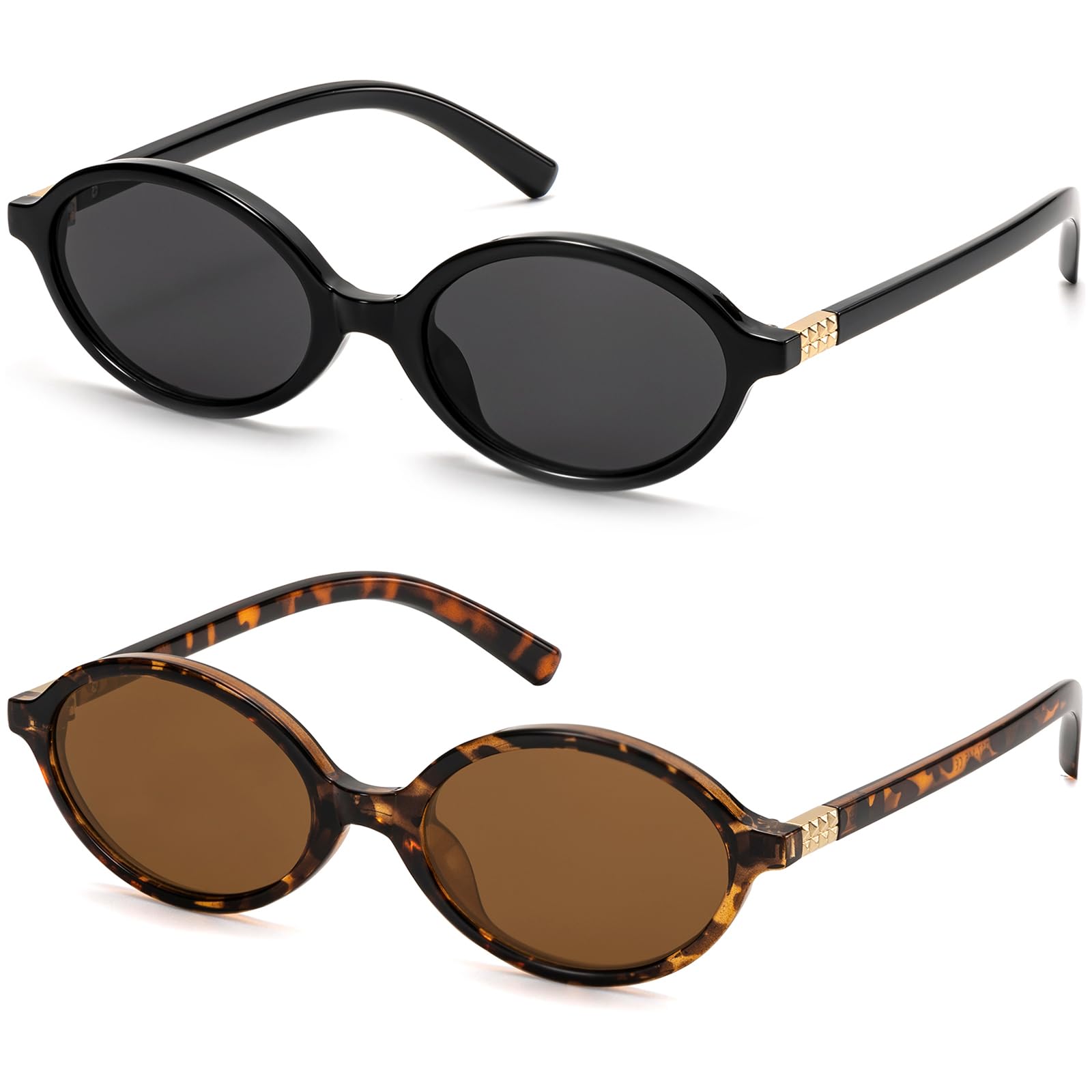 ViewJoy Gafas de sol ovaladas retro para mujer, estilo vintage de los años 90, Y2K, de diseño moderno