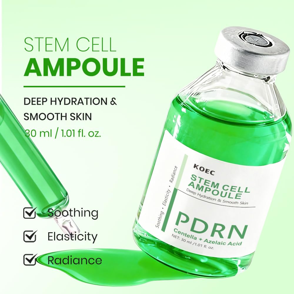 KOEC Deep Collagen Silk Peptide Facial Ampoule Face Lifting Serum,Intensive Tightening & Smoothing & Hydrating,Non-Greasy,Gentle Formula Gift for Women