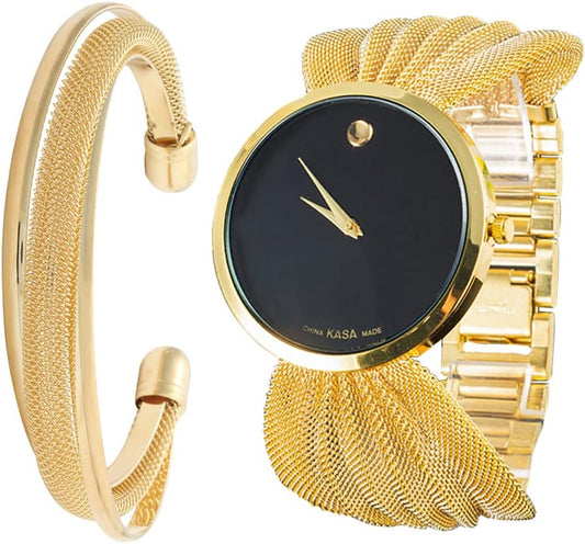 Elegante juego de reloj y pulsera para mujer, regalos para el día de la madre para mamá, esposa, regalos de cumpleaños para mujeres, hermana, novia, regalos del día de San Valentín para