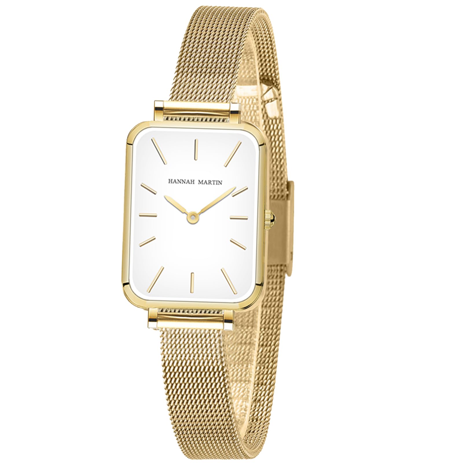 HANNAH MARTIN Relojes para mujer, impermeables, de cuarzo analógico, con correa de acero inoxidable, reloj de pulsera de moda y delicado, reloj de lujo con diamantes para mujer