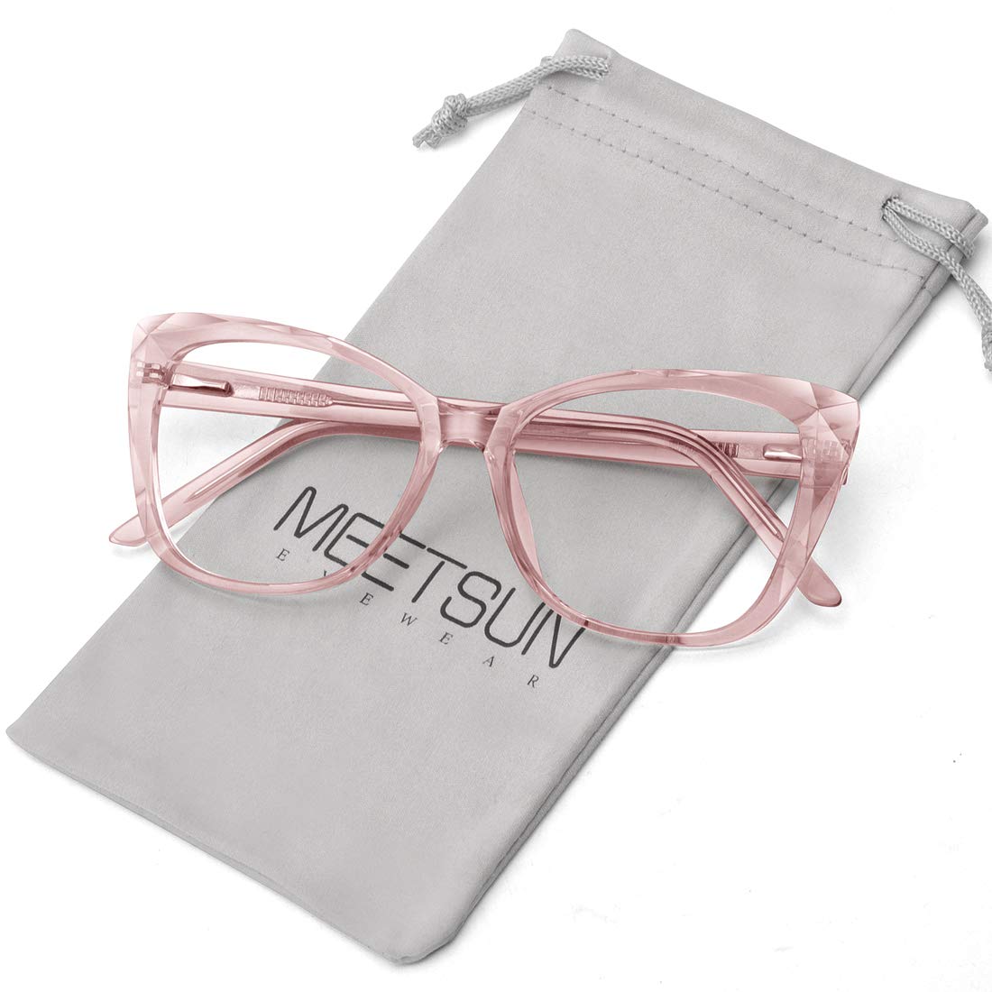 MEETSUN Gafas de Bloqueo de Luz Azul para Mujeres, Filtro Anti Fatiga Visual, Rayos Azules, Lentes de Juego de Computadora de Tamaño Grande
