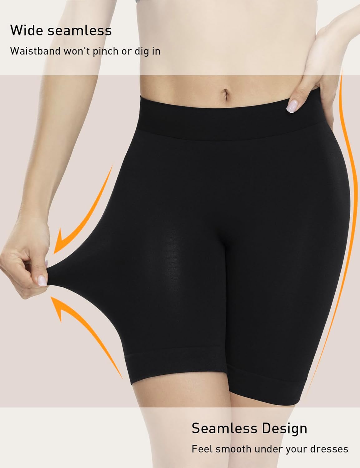 ATTLADY Slip Shorts for Under Dresses Women - Anti-Chafing Cooling Slip Shorts, Women's Seamless Under Skirts