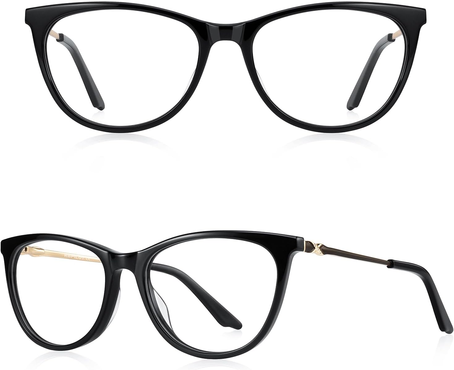 Cat Eye Reading Glasses for Women Blue Light Blocking Readers- Acetate Frame Spring Hinge