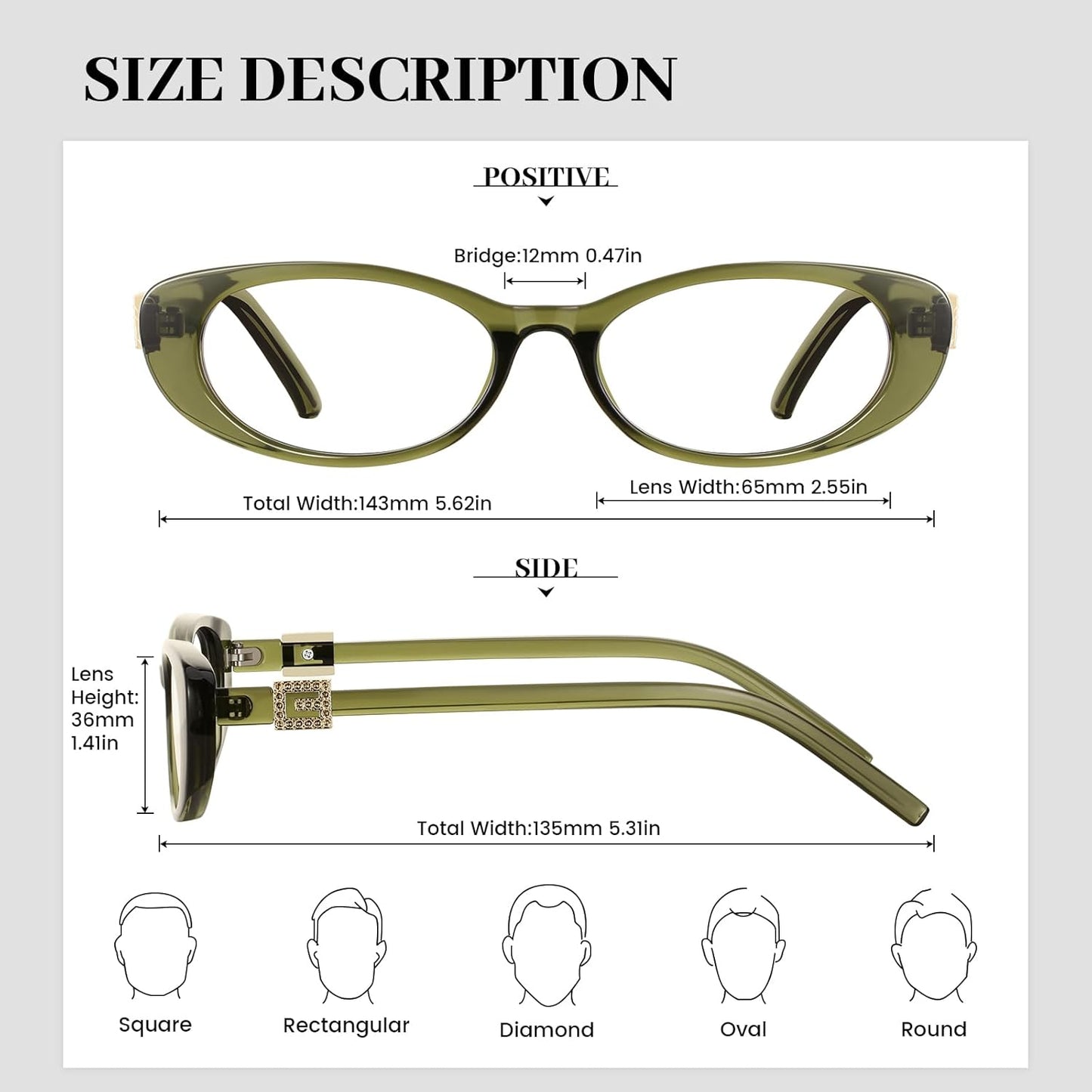 Oval Blue Light Blocking Glasses for Women Retro 90s Glasses Computer TV Eyeglasses Anti Eyestrain