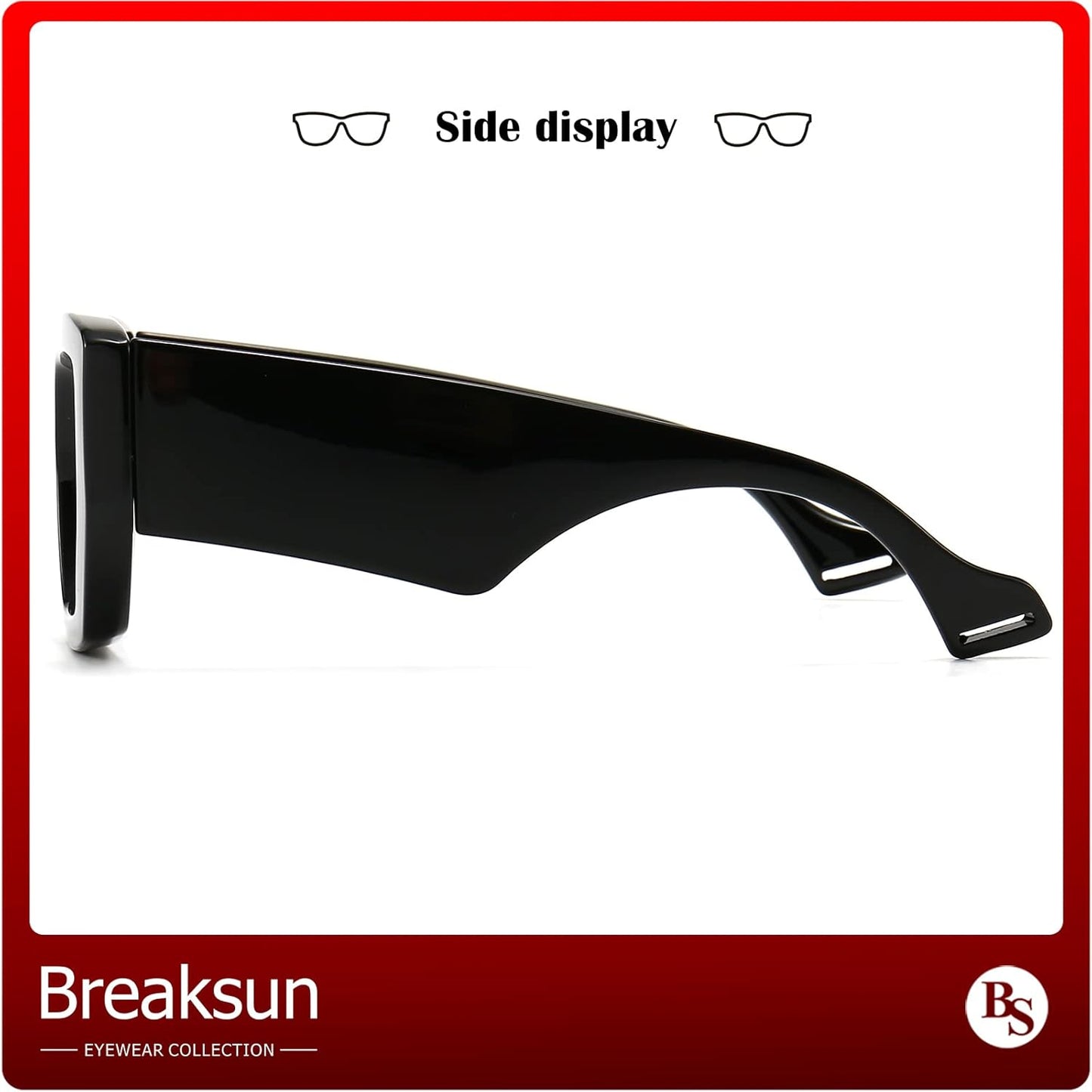 Breaksun Thick Frame Blue Light Glasses for Women Men Fashion Oversized Square Computer Gaming Eyeglasses