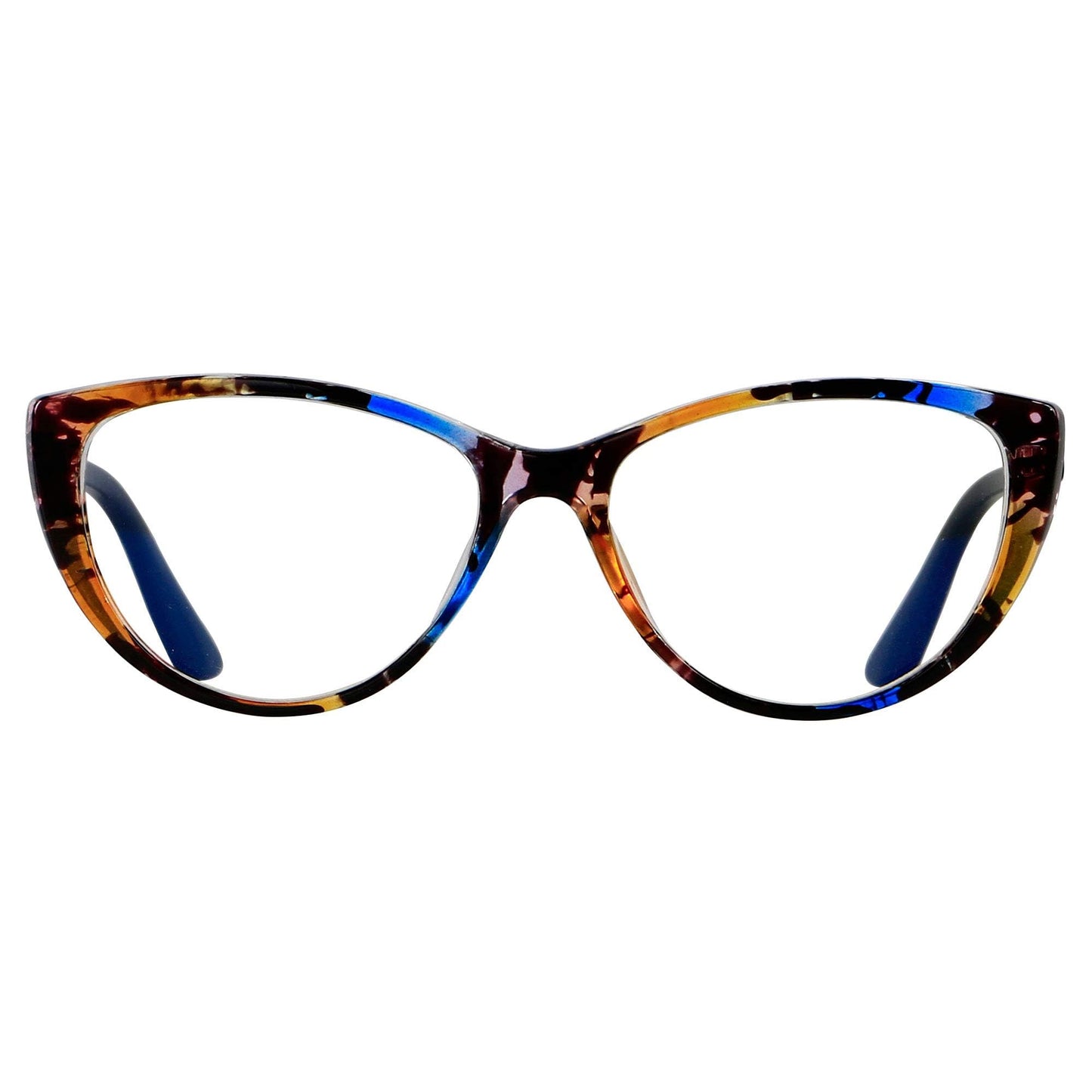 ANDWOOD Gafas de bloqueo de luz azul para mujer, bloqueo de luz azul, para computadora, ojo de gato, transparente, montura AR003