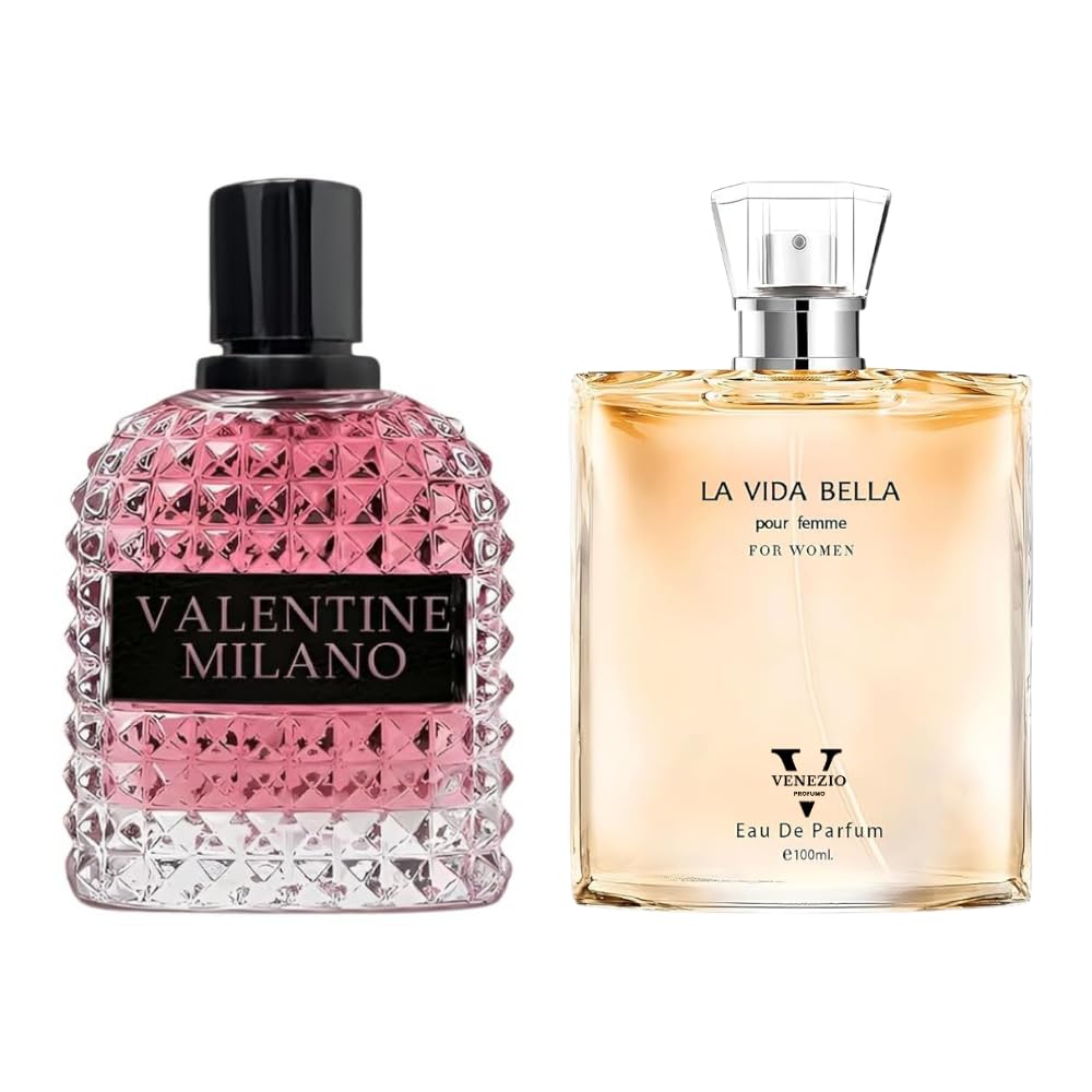 Valentine Milano - Conjunto de perfume para mujer y La Vida Bella, 3.4 onzas, fragancias de larga duración, paquete de 2