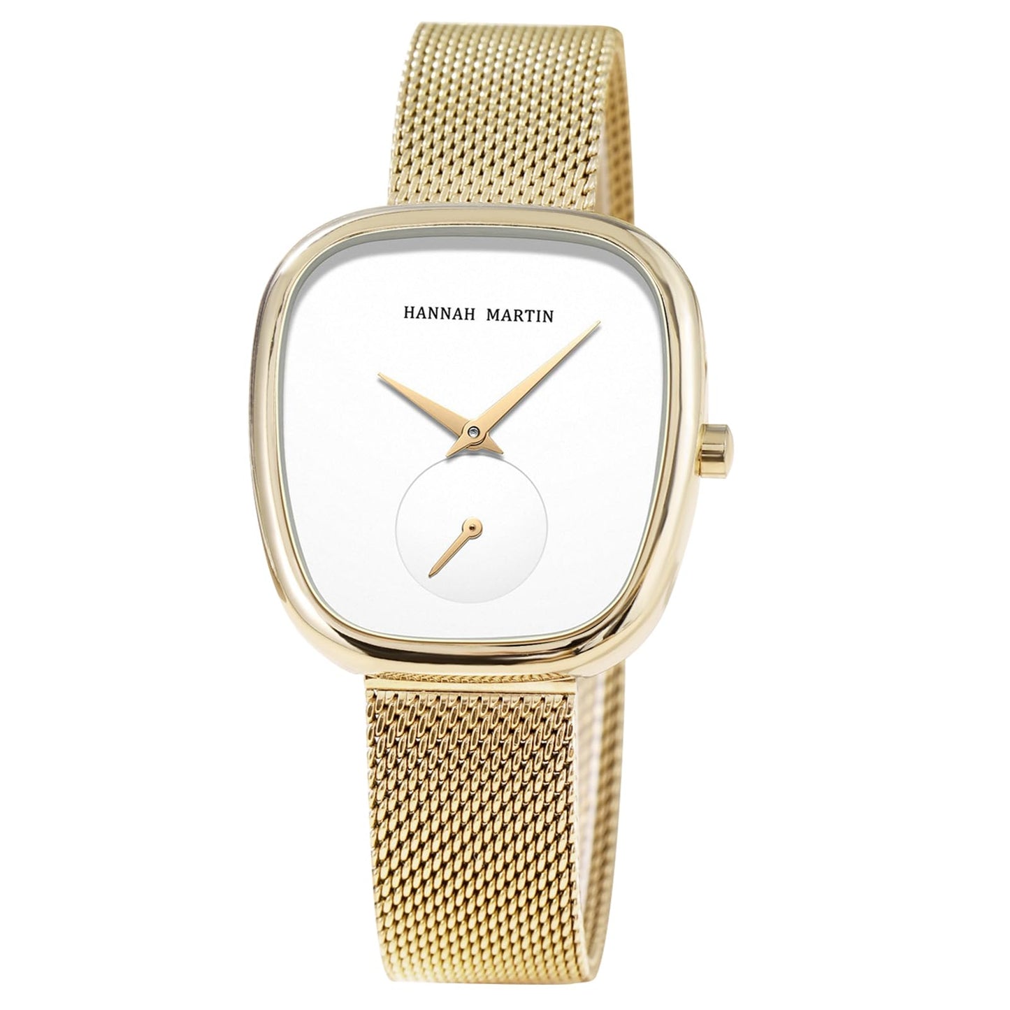 HANNAH MARTIN Relojes para mujer, impermeables, de cuarzo analógico, con correa de acero inoxidable, reloj de pulsera de moda y delicado, reloj de lujo con diamantes para mujer