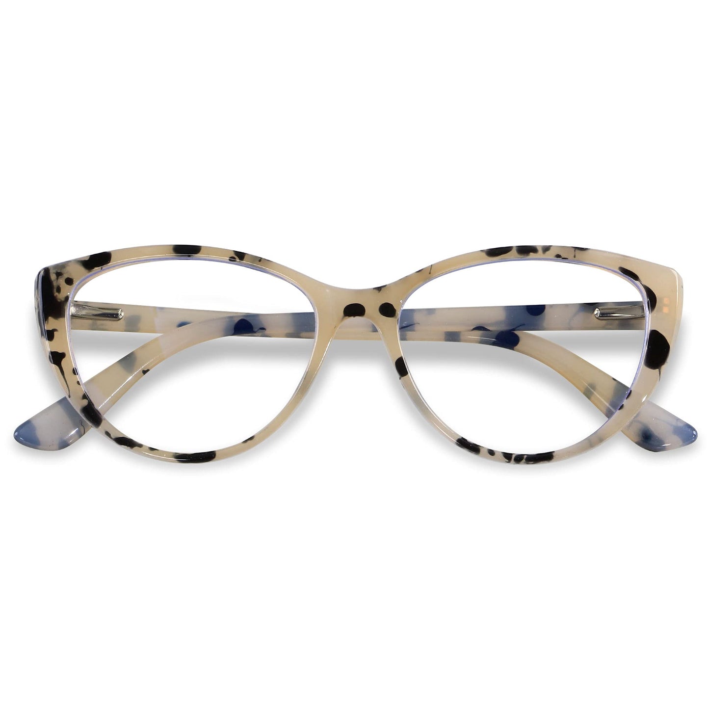 ANDWOOD Gafas de bloqueo de luz azul para mujer, bloqueo de luz azul, para computadora, ojo de gato, transparente, montura AR003
