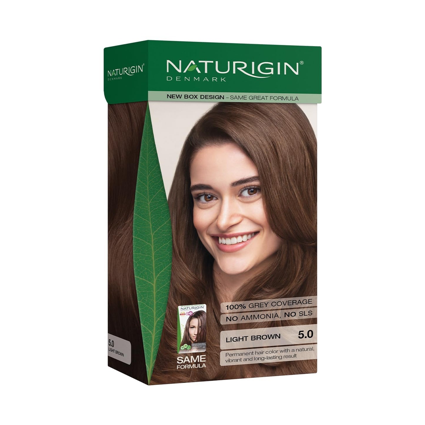 Naturigin Permanent Hair Dye - 4.0 Brown - 100% Gray Coverage, Long-Lasting Natural hair Color - Ammonia & Paraben-Free, Vegan and Plant-Infused Formula (Pack of 1)