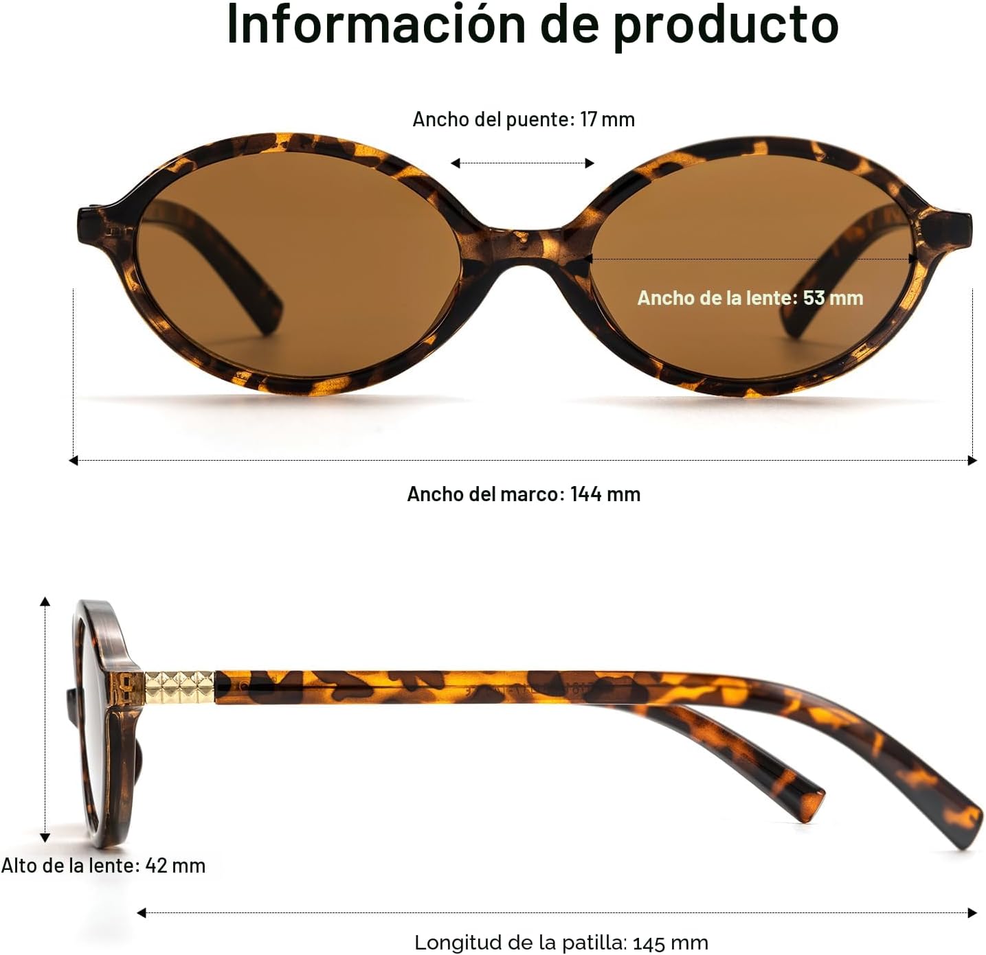 ViewJoy Gafas de sol ovaladas retro para mujer, estilo vintage de los años 90, Y2K, de diseño moderno