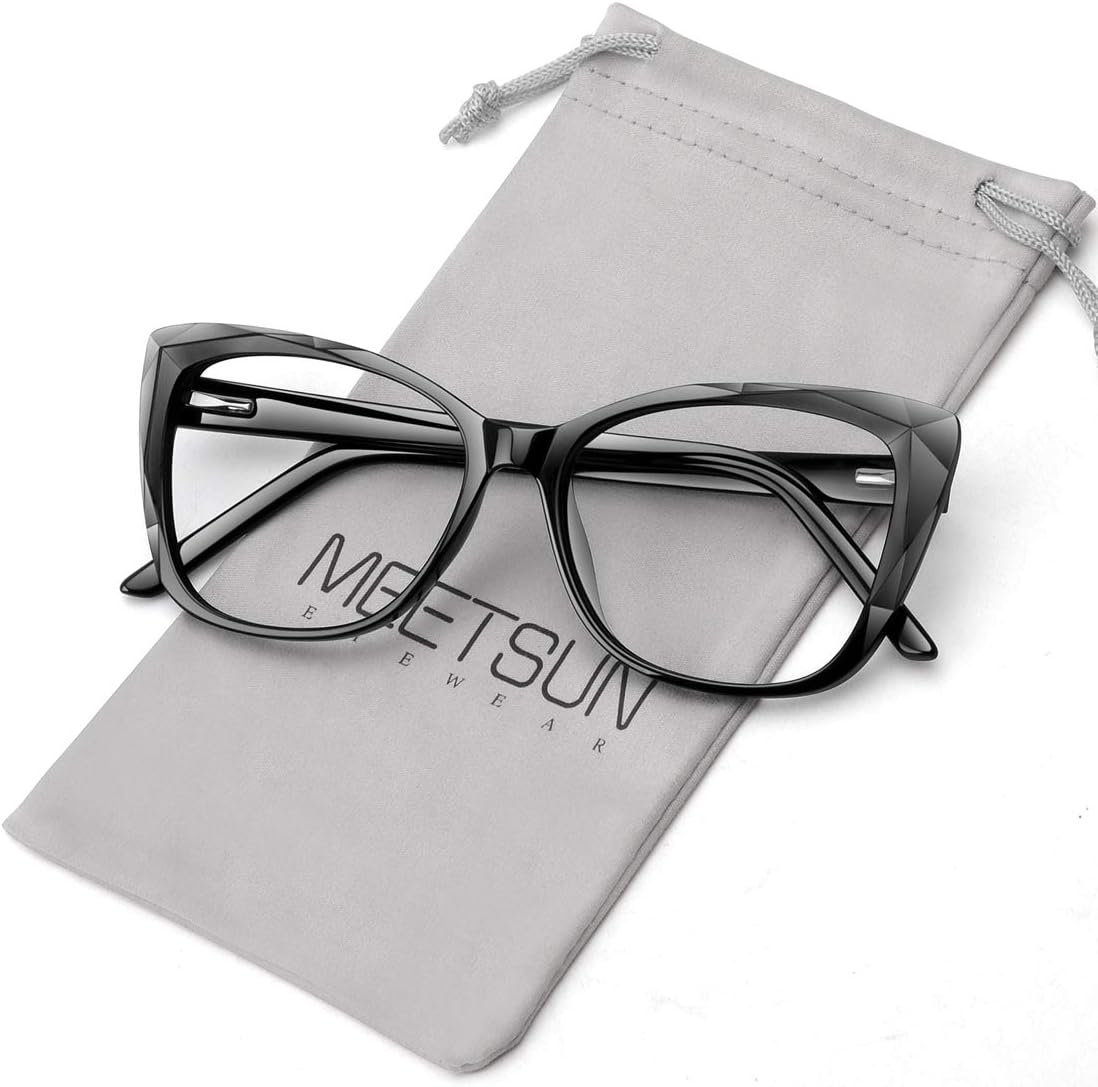 MEETSUN Gafas de Bloqueo de Luz Azul para Mujeres, Filtro Anti Fatiga Visual, Rayos Azules, Lentes de Juego de Computadora de Tamaño Grande