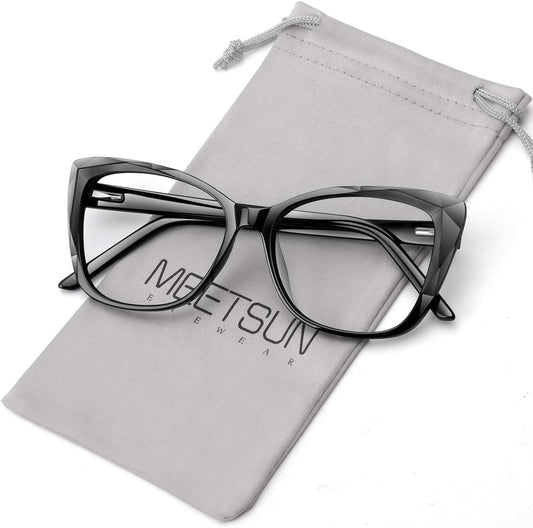 MEETSUN Gafas de Bloqueo de Luz Azul para Mujeres, Filtro Anti Fatiga Visual, Rayos Azules, Lentes de Juego de Computadora de Tamaño Grande