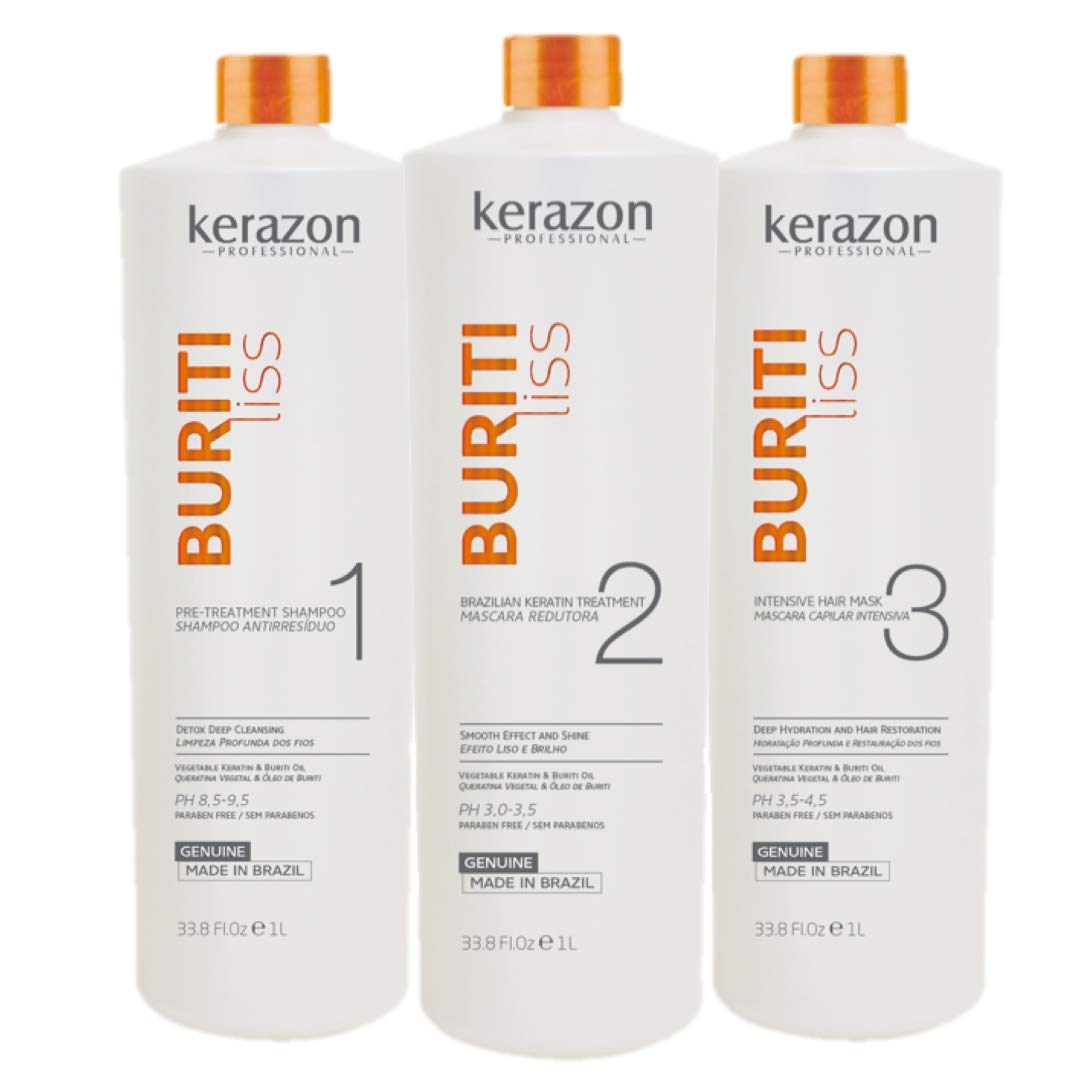 Clarifying Shampoo with Brazilian Keratin Treatment and Intensive Hair Mask KIT Tratamiento de Keratina Alisado 120ml 4fl.oz