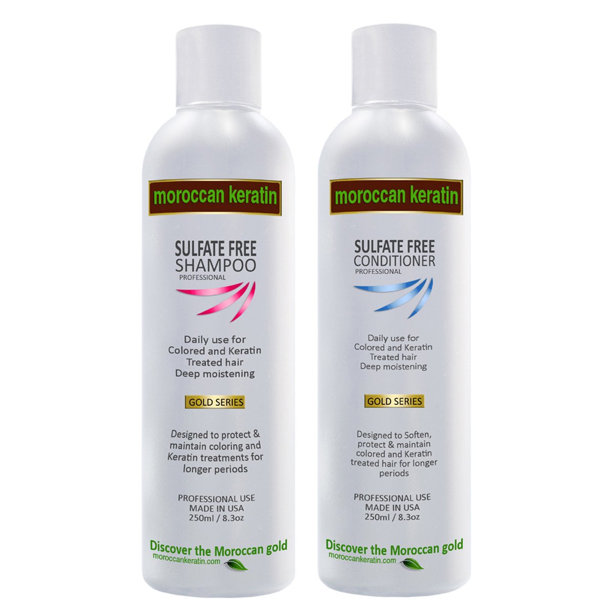 Gold Series Brazilian Keratin Hair Treatment Blowout Smoothing Straightening Hair Professional Salon Grade Long Lasting Natural Organic Results (Large 4 pc set)